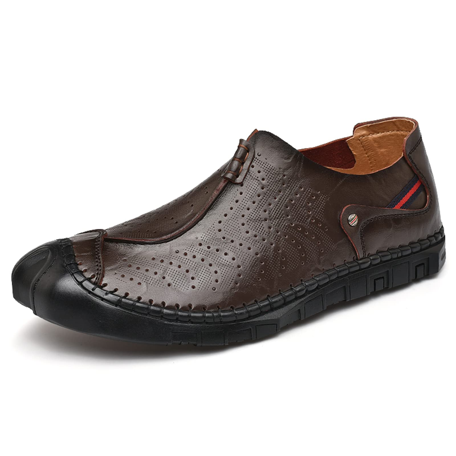 Stylish Men's Business Loafers - Genuine Leather Slip-On Casual Shoes for Men | Lightweight, Comfortable & Non-Slip | Perfect for Office, Driving, Travel & Daily Walking (Adult Male)