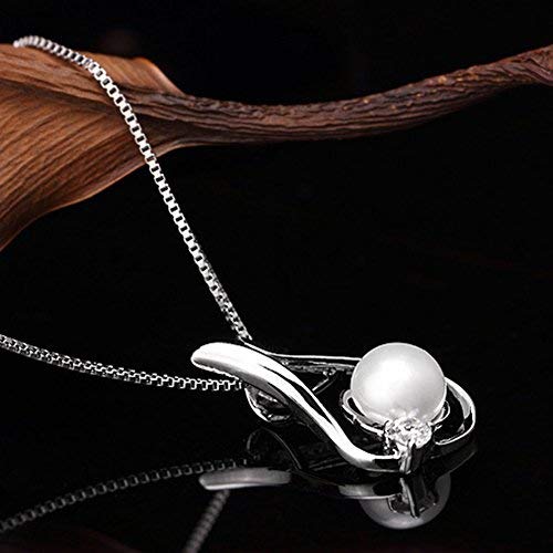 Elegant Pearl Necklace for Women - Genuine Pearls Pendant Jewelry, Perfect Gift for Wife, Mom, Girlfriend | Anniversary, Birthday, Valentine's Day, Mother's Day & Christmas Present | Ideal for Weddings, Parties & Special Occasions