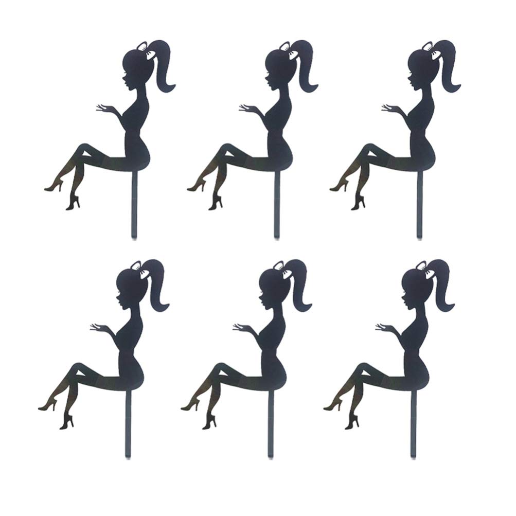 6PCS Acrylic Wedding Cake Toppers - Elegant Birthday Cupcake Decorations for Bridal Showers, Baby Showers & Dessert Parties | Hemoton