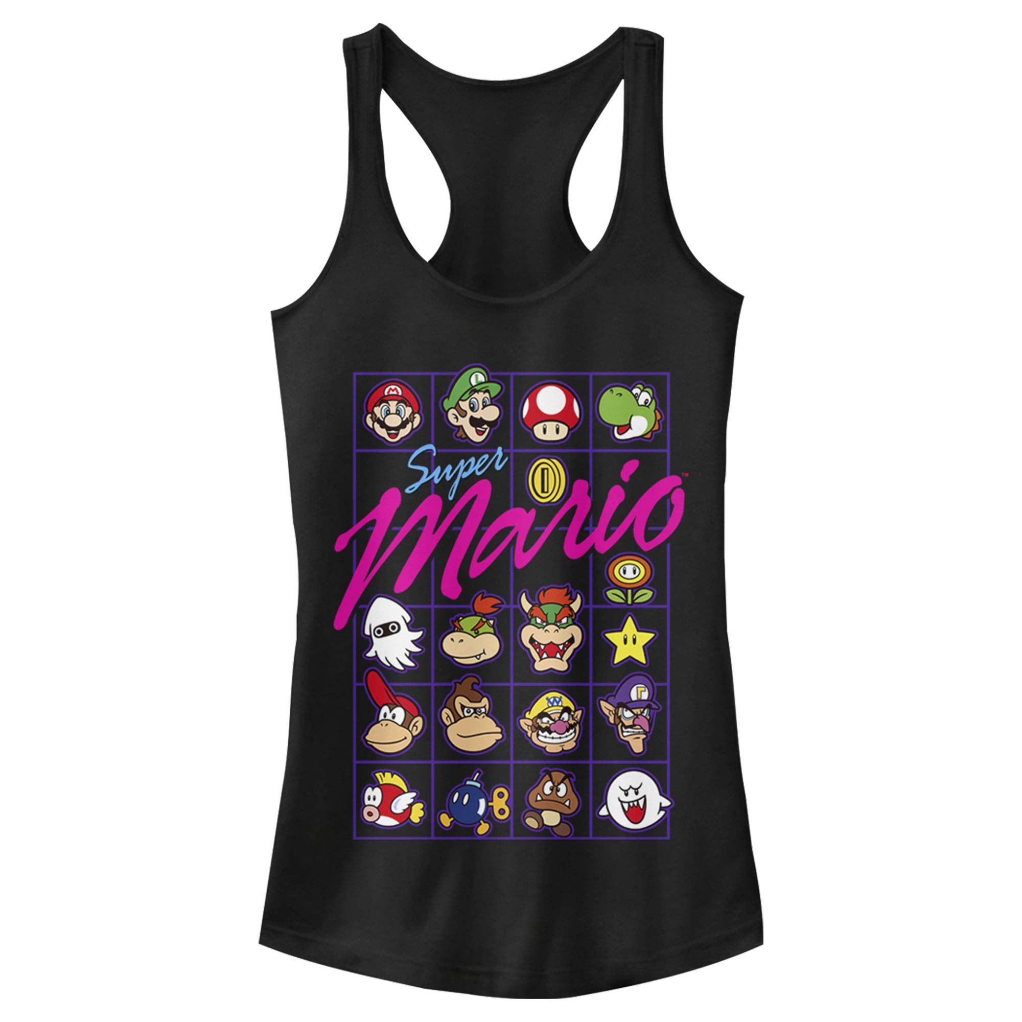 Nintendo Head Women's Racerback Tank Top - Breathable Comfort Fit Gaming Tee for Casual Wear & Cosplay