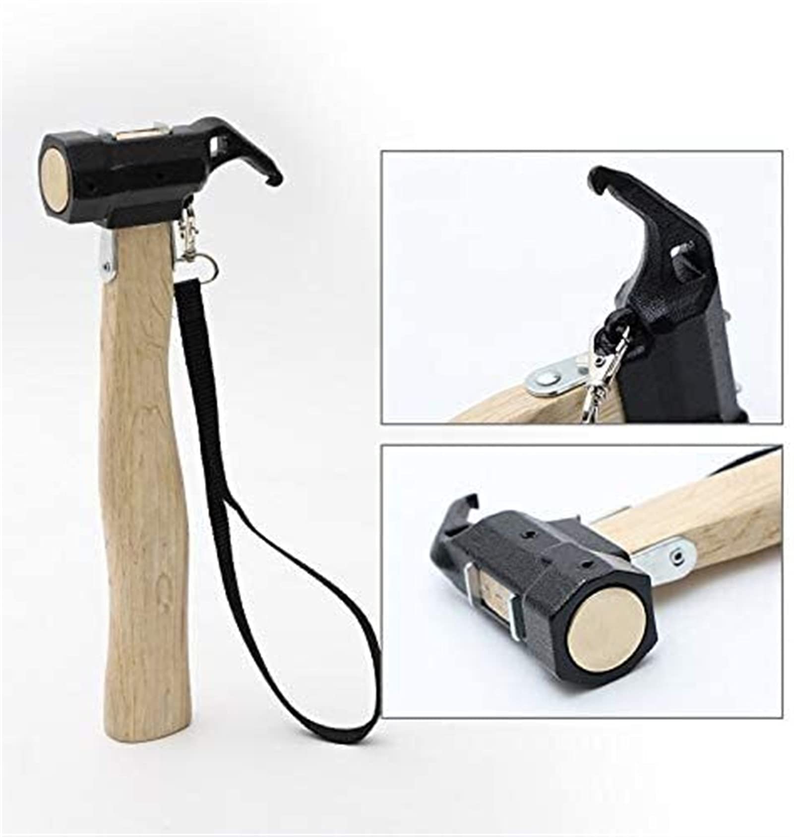Outdoor Camping Hammer - Durable Copper Hammer with Wooden Handle for Tent Pegs, Tarp Nails & Outdoor Use - Perfect for Camping, Hiking & Backyard Setup