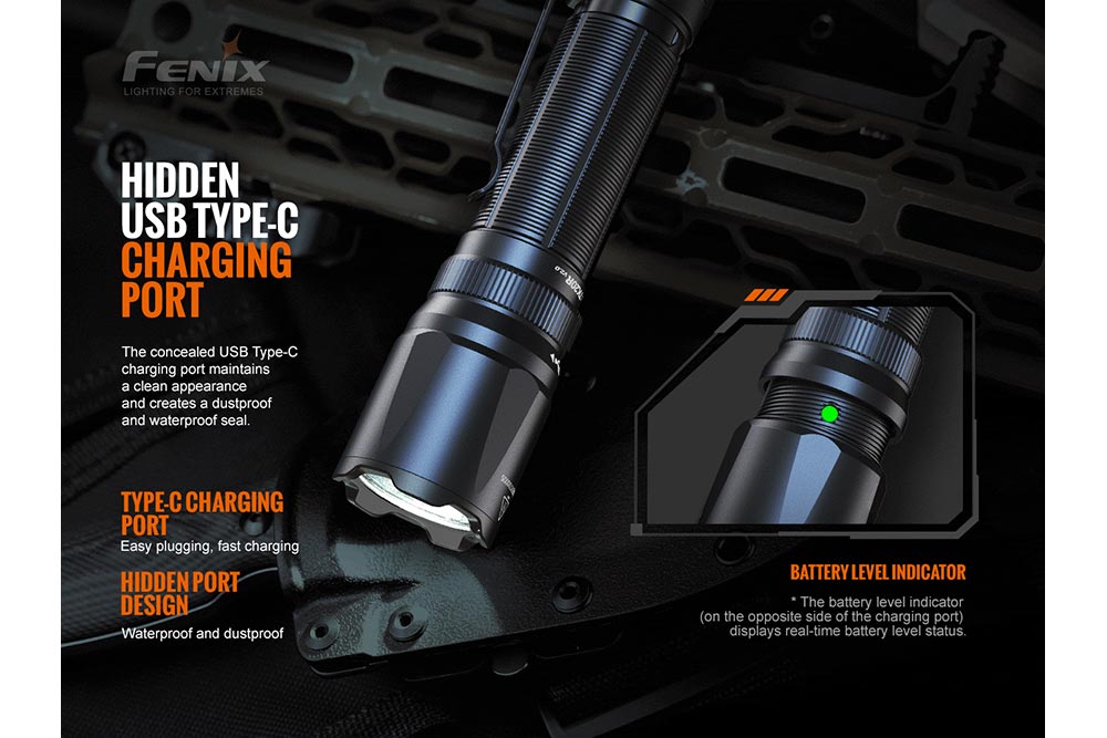 Fenix TK20R V2.0 Rechargeable LED Flashlight - 3000 Lumens High Power Tactical Flashlight with USB-C Charging | Perfect for Camping, Hiking, Emergency & Outdoor Adventures