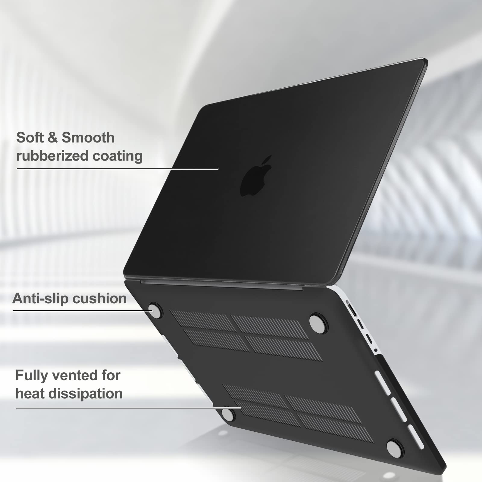 ProCase Hard Shell Protective Case for MacBook Pro 16 Inch (2021-2023) - Shockproof & Scratch Resistant Cover with Keyboard Cover - Perfect for Travel, Office & School Use