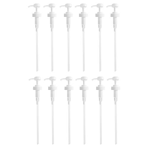 Geti Beauty 12 Pack Bottle Pump Dispenser - 38/400 Gallon Twist Lock Top for Shampoo, Conditioner, Pet Shampoo & Hand Sanitizer | Non-Slip Design | Ideal for Salon, Bathroom & Home Use