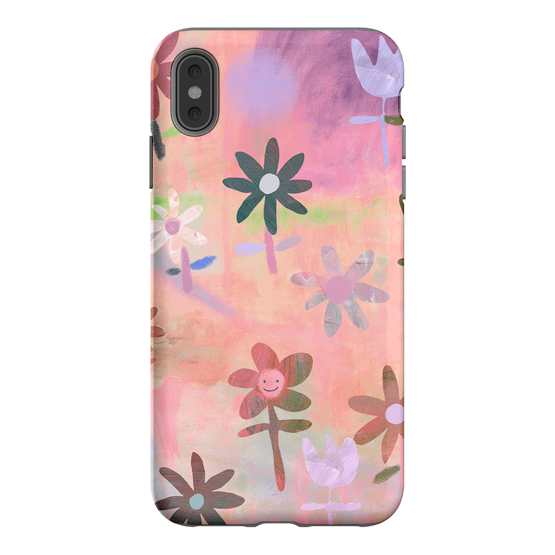 Premium Lazy Daisy Floral Phone Case - Shockproof & Slim Design for iPhone 15/14/13/12/Pro/Max - Perfect for Everyday Use, Travel & Outdoor Activities