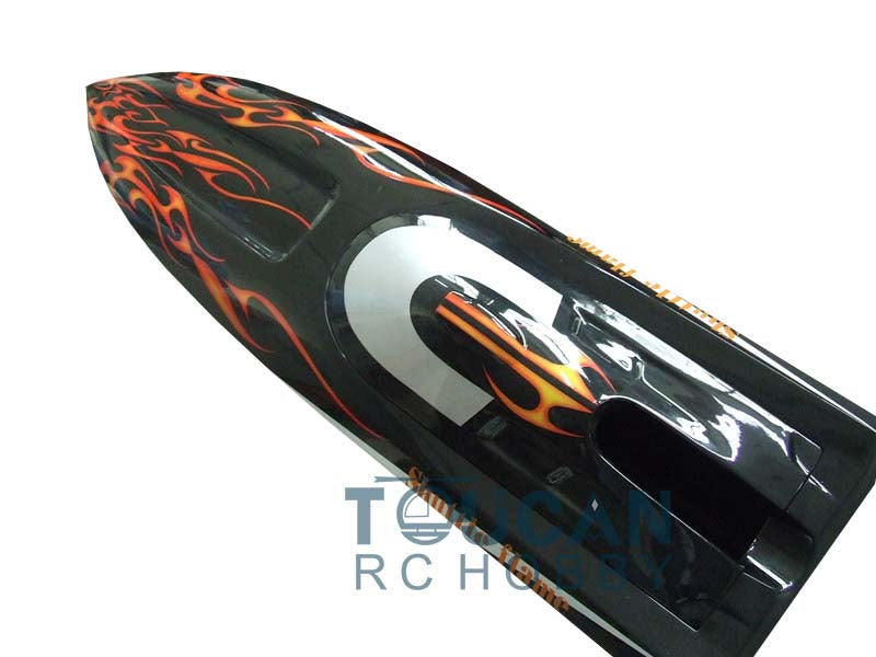 G30D 30CC Skyfire Red Prepainted Gasoline RC Boat Kit - 1190x325x210mm DIY Model Hull for Adults & Advanced Players - Perfect for Racing, Hobby Building & Gift Giving