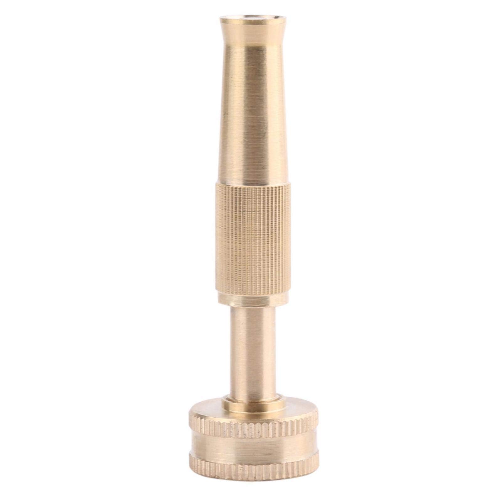 Premium Brass Garden Nozzle - Heavy Duty Adjustable High Pressure Water Hose Spray Head | Ideal for Garden Irrigation, Car Washing, Sidewalk Cleaning & Outdoor Watering Tasks
