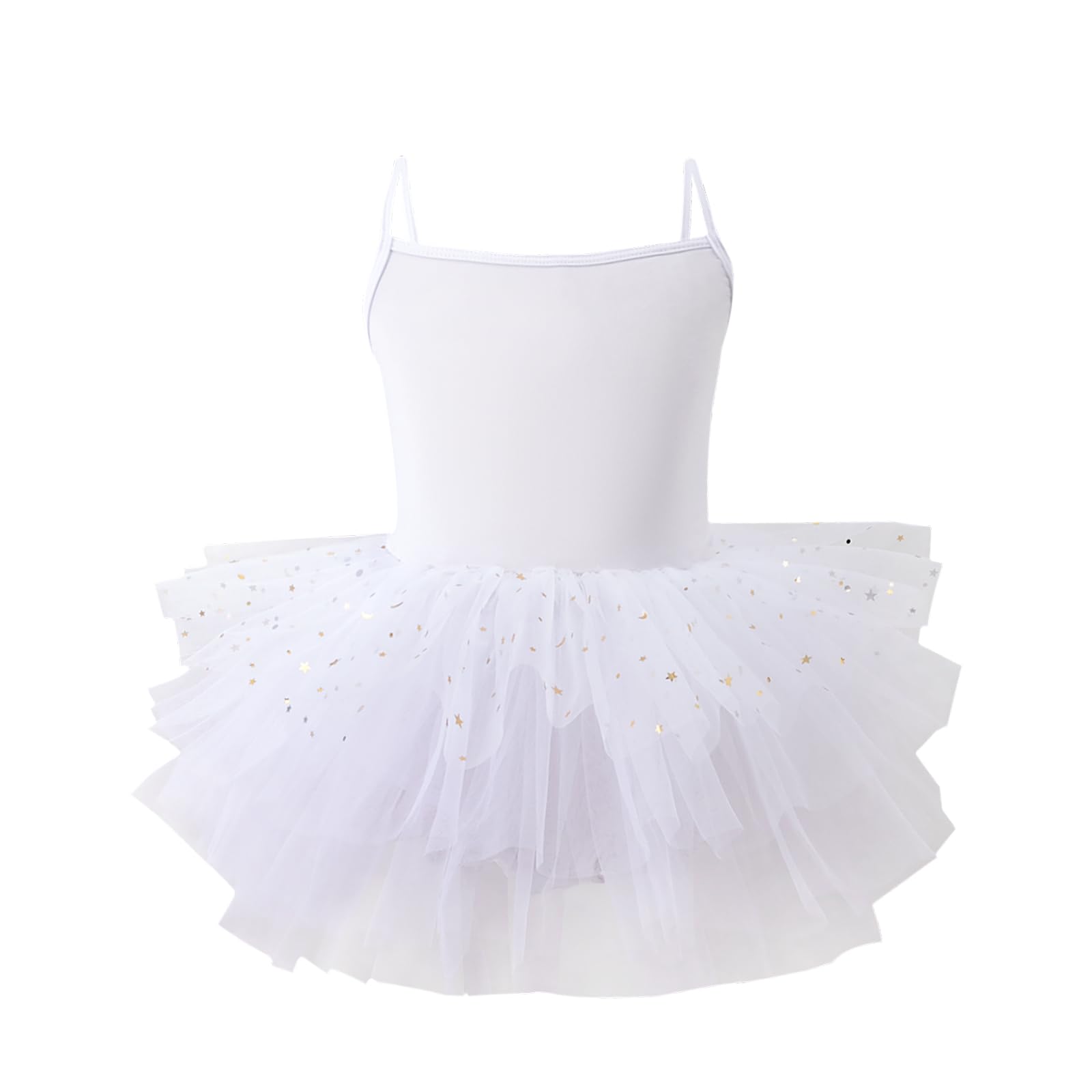 Sparkly Toddler Girls Tutu Dress with Adjustable Straps - Shiny Tulle Ballet Leotard & Ballerina Costume for Dance Recital, Birthday Party & Dress Up Play
