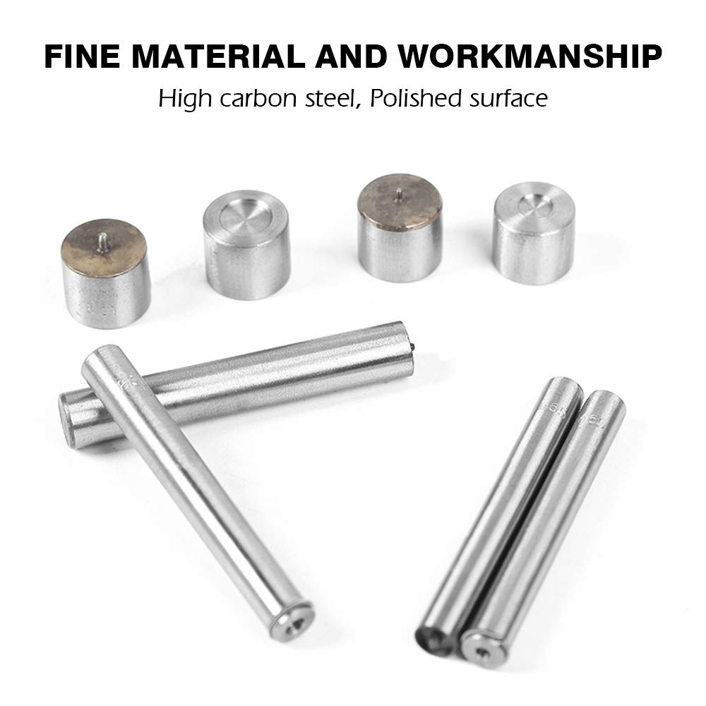 WUTA Professional Leather Craft Tool Kit - 8mm Snap Fastener Installation Set (4pcs) for Leatherworking, DIY Projects, Handbag & Wallet Repair | Perfect for Leather Crafters, Shoemakers & DIY Enthusiasts