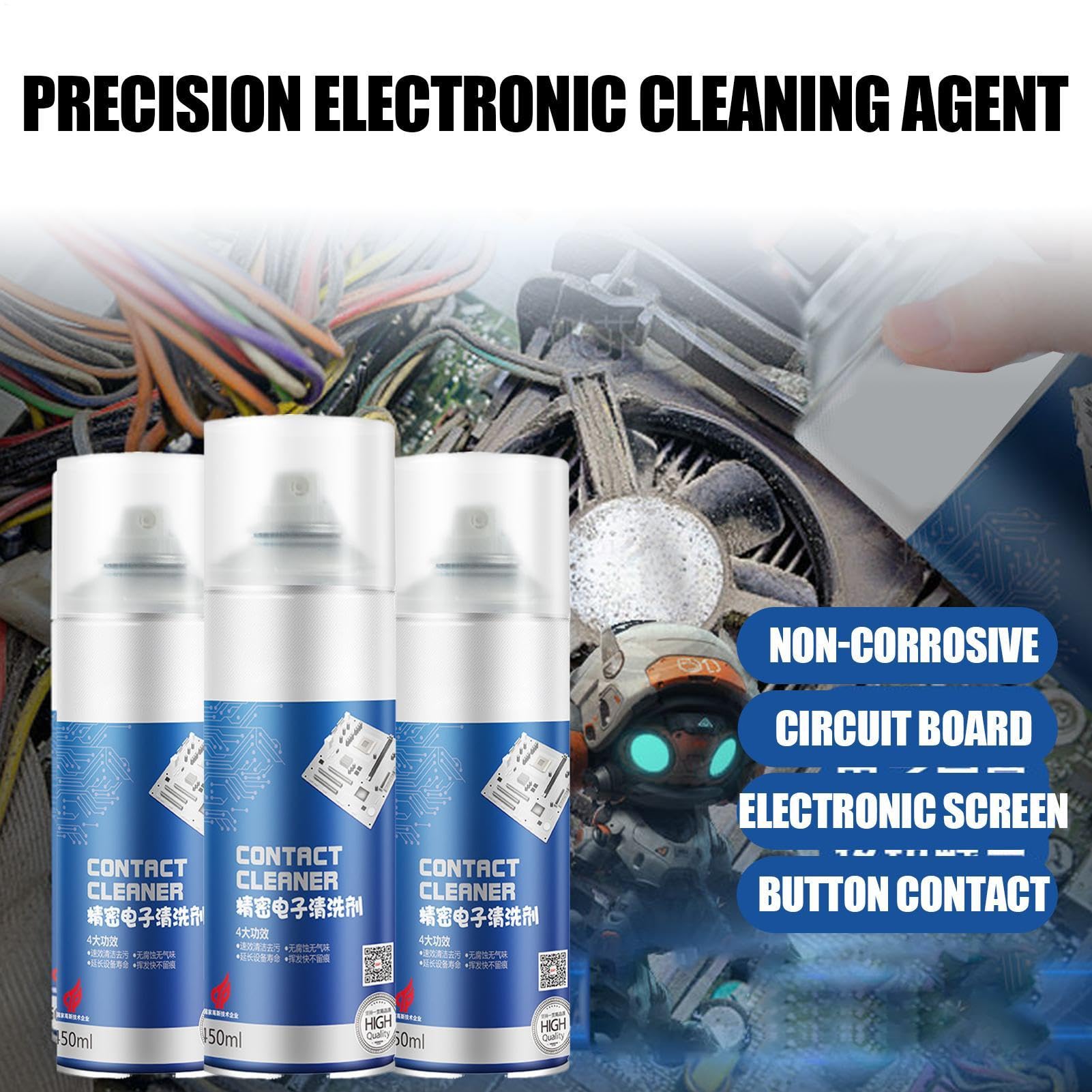 Electronic Cleaner Spray - Quick Drying for Keyboards & Screens | Office & Home Use