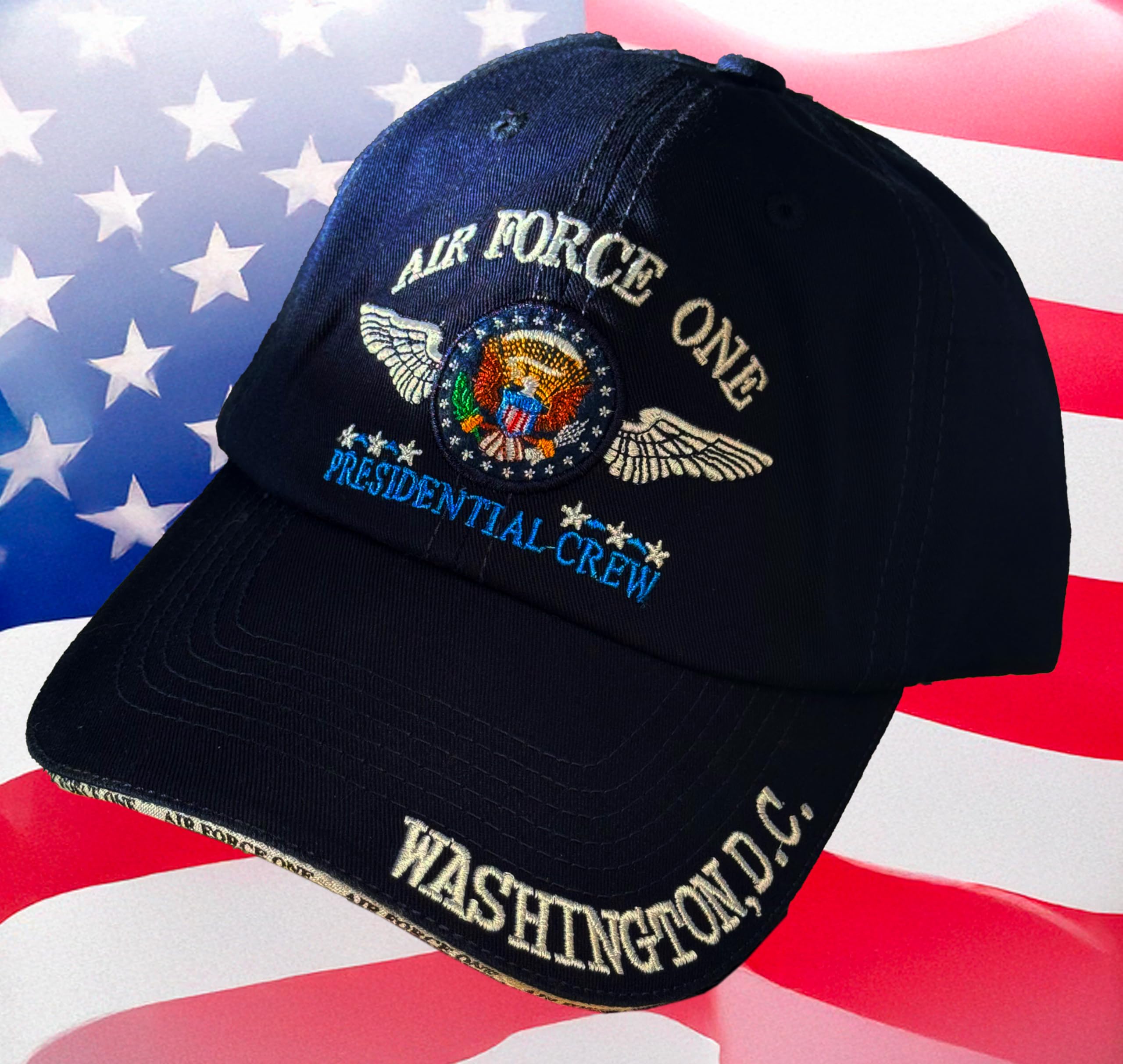 Official Air Force One Presidential Baseball Cap - Embroidered Logo Adjustable Snapback Hat for Men & Women - Perfect for Casual Wear, Sports, and Patriotic Events