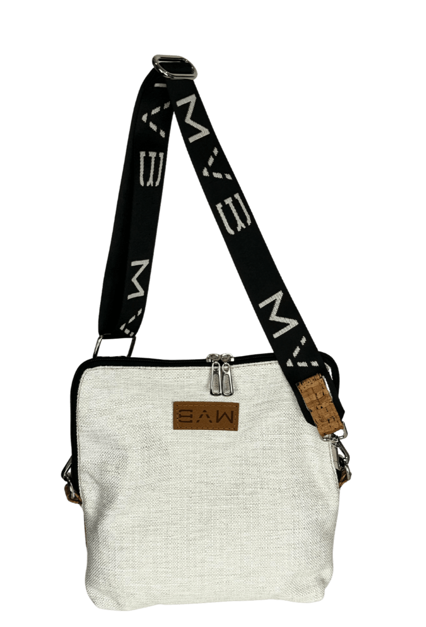Vegan Crossbody Bag for Women - Summer Canvas & Cork Flop Bag | Soft Natural Material | Perfect for Beach, Travel & Everyday Use