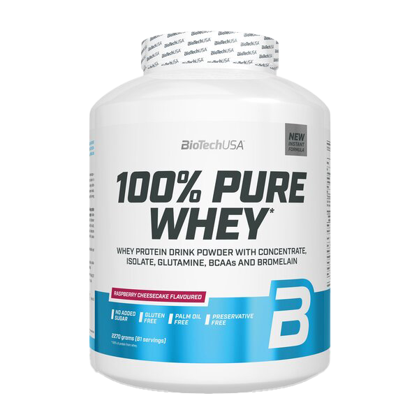BioTechUSA 100% Pure Whey Protein Powder - 5lb (2.27kg) Vanilla Flavor for Muscle Recovery & Growth - Post-Workout Shake for Gym & Fitness Enthusiasts