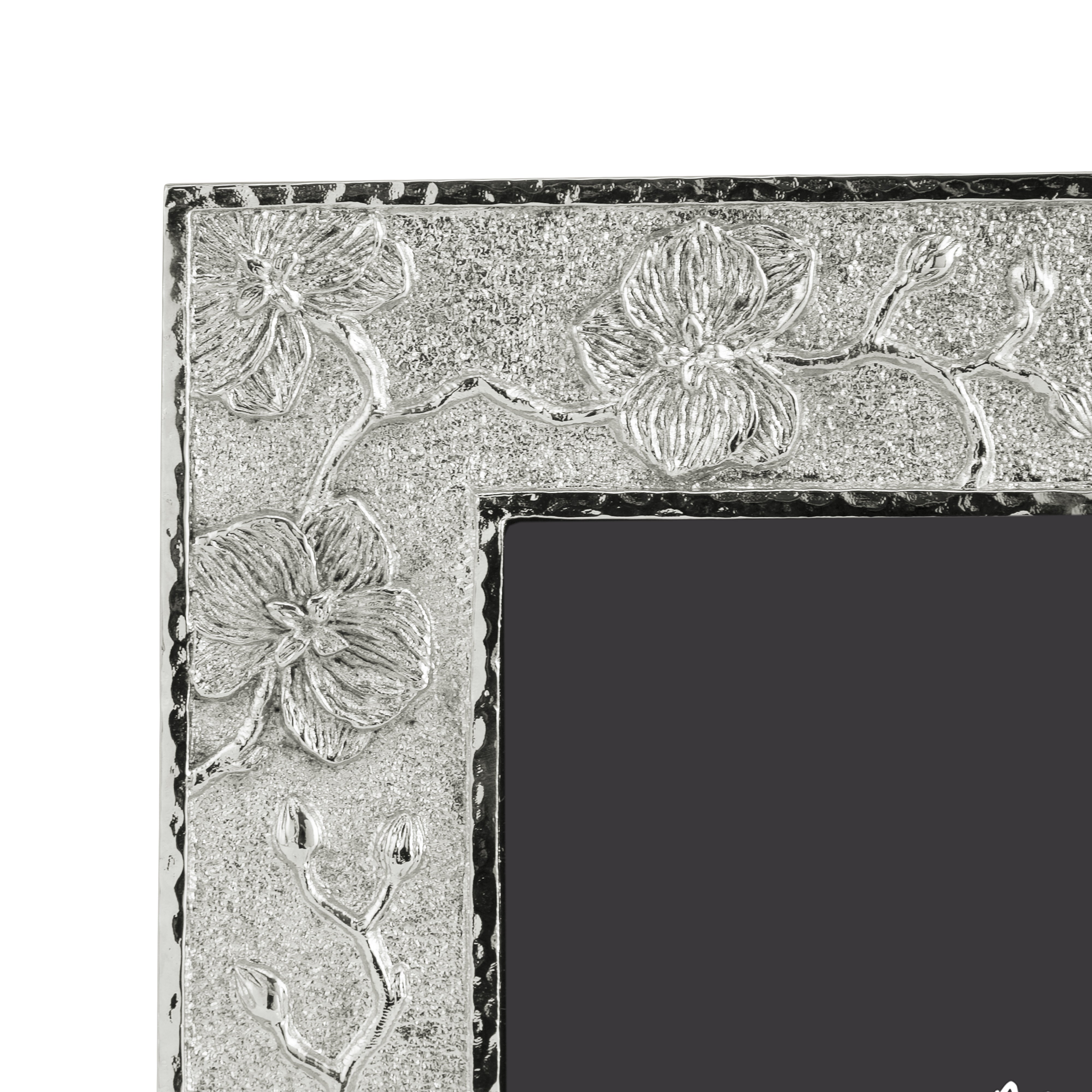 Elegant White Orchid Sculpted Frame - Handcrafted Home Decor for Wall & Tabletop Display - Perfect for Living Room, Bedroom & Wedding Decor