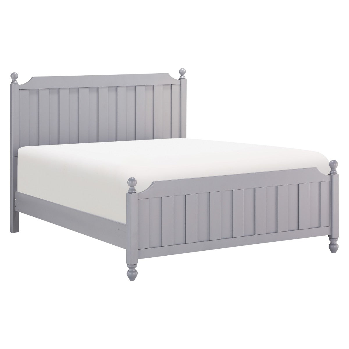 Gray Wood Full Bed Frame with Headboard & Footboard - Sturdy Bedroom Furniture for Adults & Teens - Perfect for Modern, Farmhouse, or Minimalist Home Decor