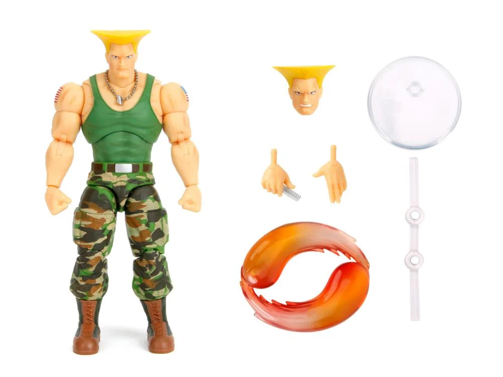 Jada Toys 1/12 Scale 6-Inch Street Fighter II Action Figures - Cammy, Dee Jay & Guile Collectible Figurines for Display, Gaming & Cosplay Inspiration