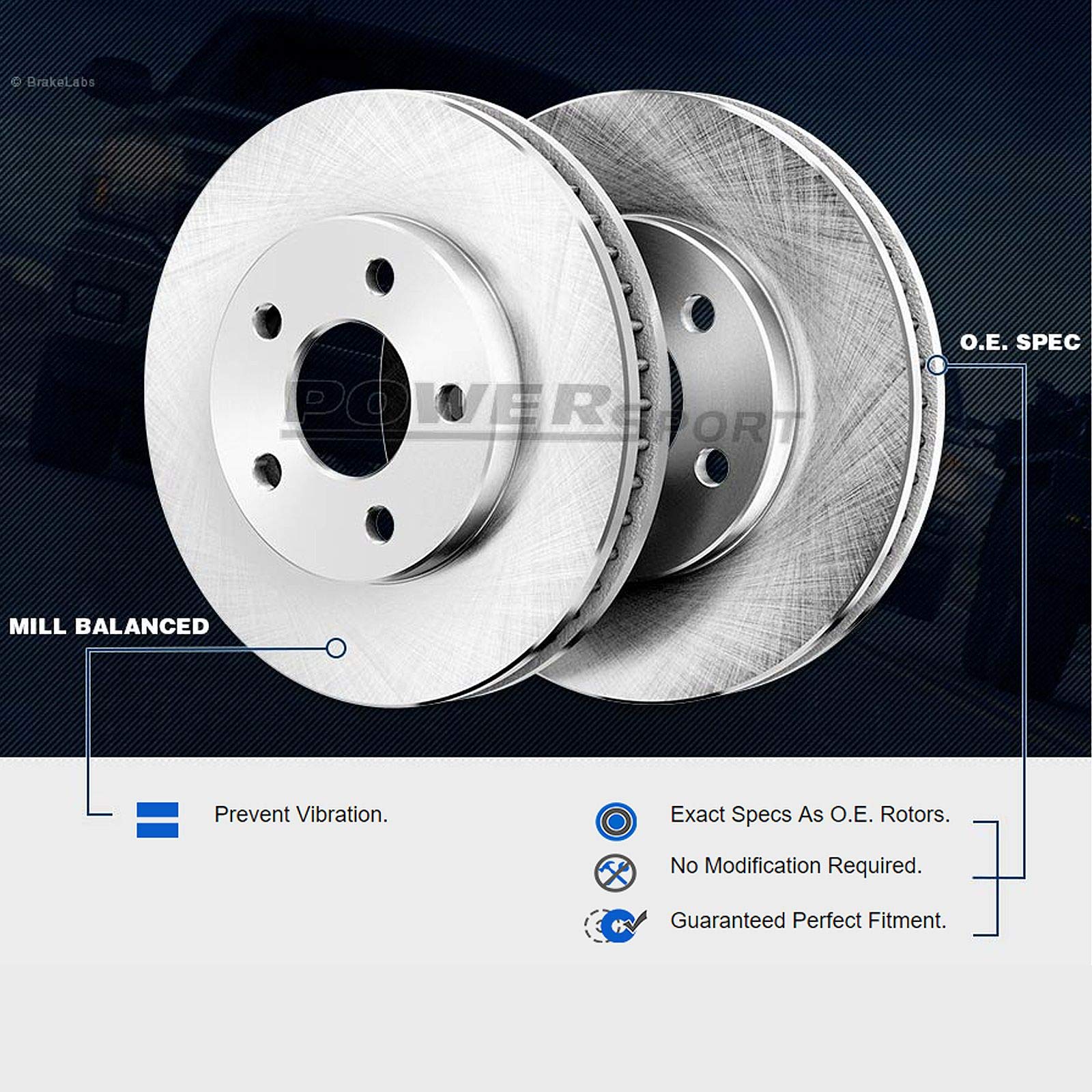 High-Performance Power Sport Front & Rear Brake Kit - Ceramic Brake Pads & Rotors for 1999-2001 Acura RL | Smooth Stopping for Daily Commutes & Sport Driving