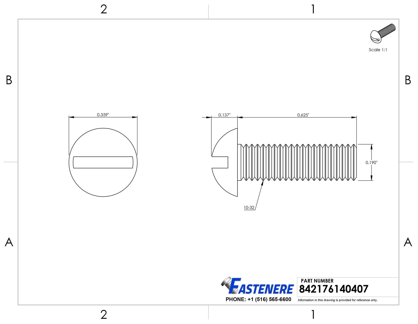 1000pcs 10-32 x 5/8