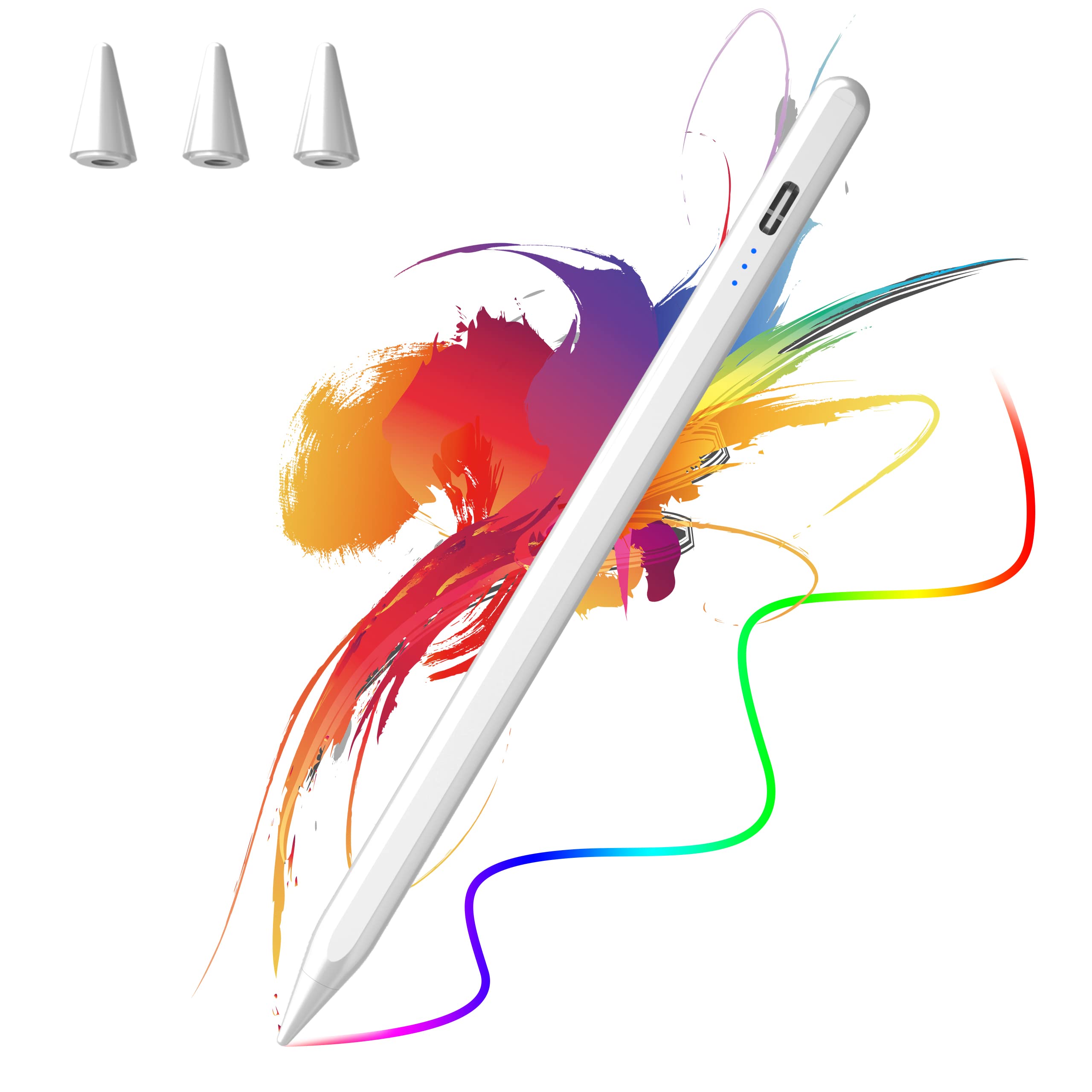 Premium Magnetic Touch Stylus Pen for iPad (2018-2024) - Tilt & Palm Rejection, Compatible with iPad Pro 11/12.9, iPad Air 3/4, iPad Mini 5/6 - Perfect for Drawing, Note-Taking & Digital Art