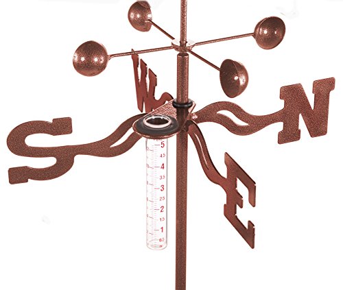 Doberman Dog Rain Gauge Garden Stake Weathervane - Handmade in USA | Outdoor Yard Decor for Dog Lovers & Garden Enthusiasts
