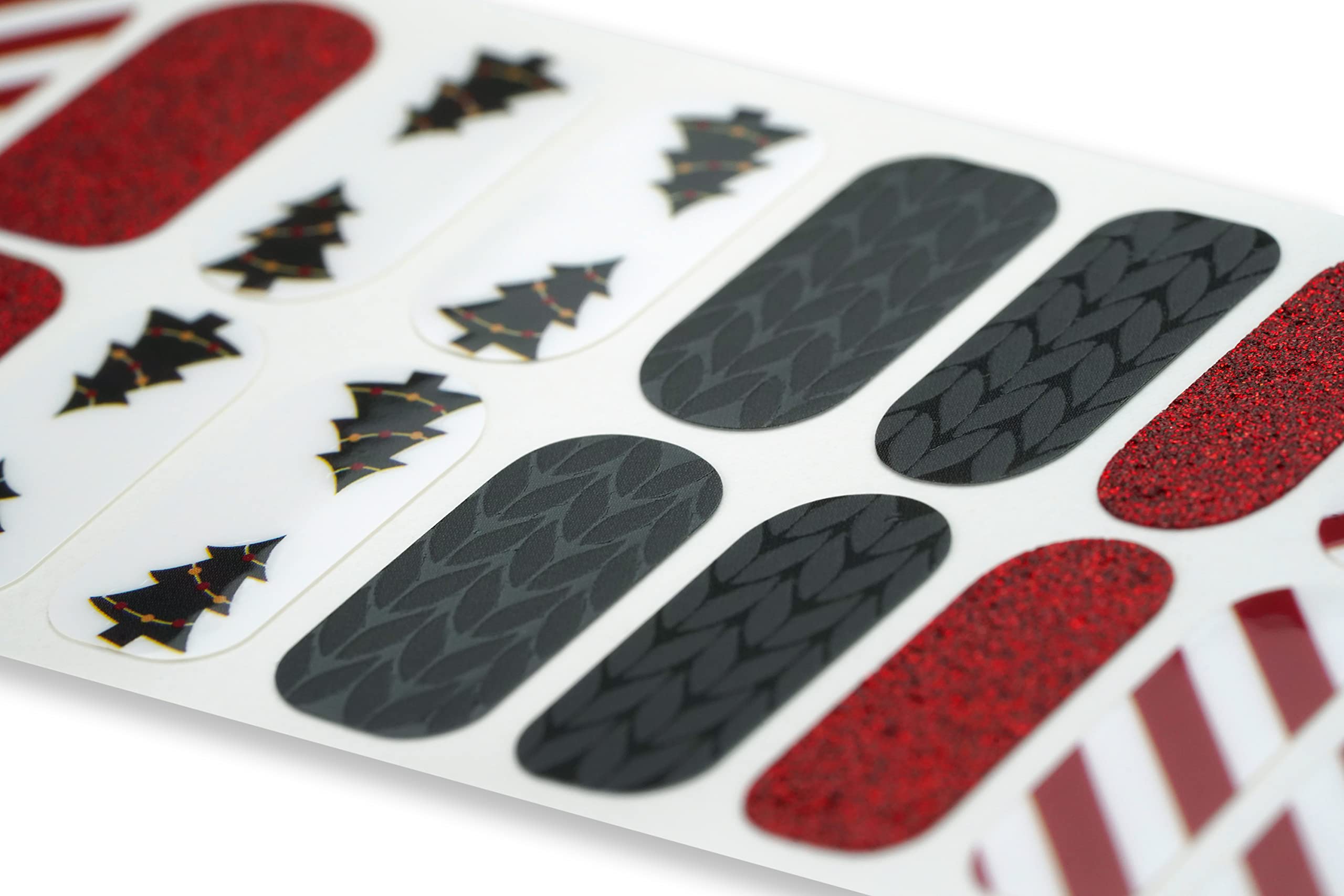 TOUGH GIRLS | 20 Premium Gel Nail Polish Strips Kit with Application Tools - No UV/LED Lamp Needed (Christmas Holiday Collection) - Perfect for DIY Manicures, Parties & Gift Giving