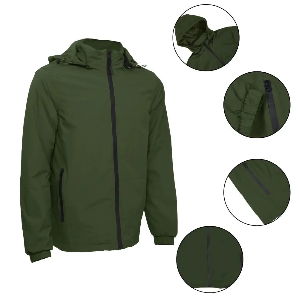 Men's Lightweight Windbreaker Jacket - Waterproof & Breathable Outdoor Jacket for Running, Hiking & Travel