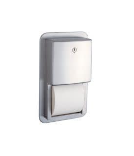 Bobrick B-4388 Contura Series Recessed Multi-Roll Toilet Paper Dispenser - Stainless Steel with Satin Finish for Commercial Restrooms & Public Washrooms