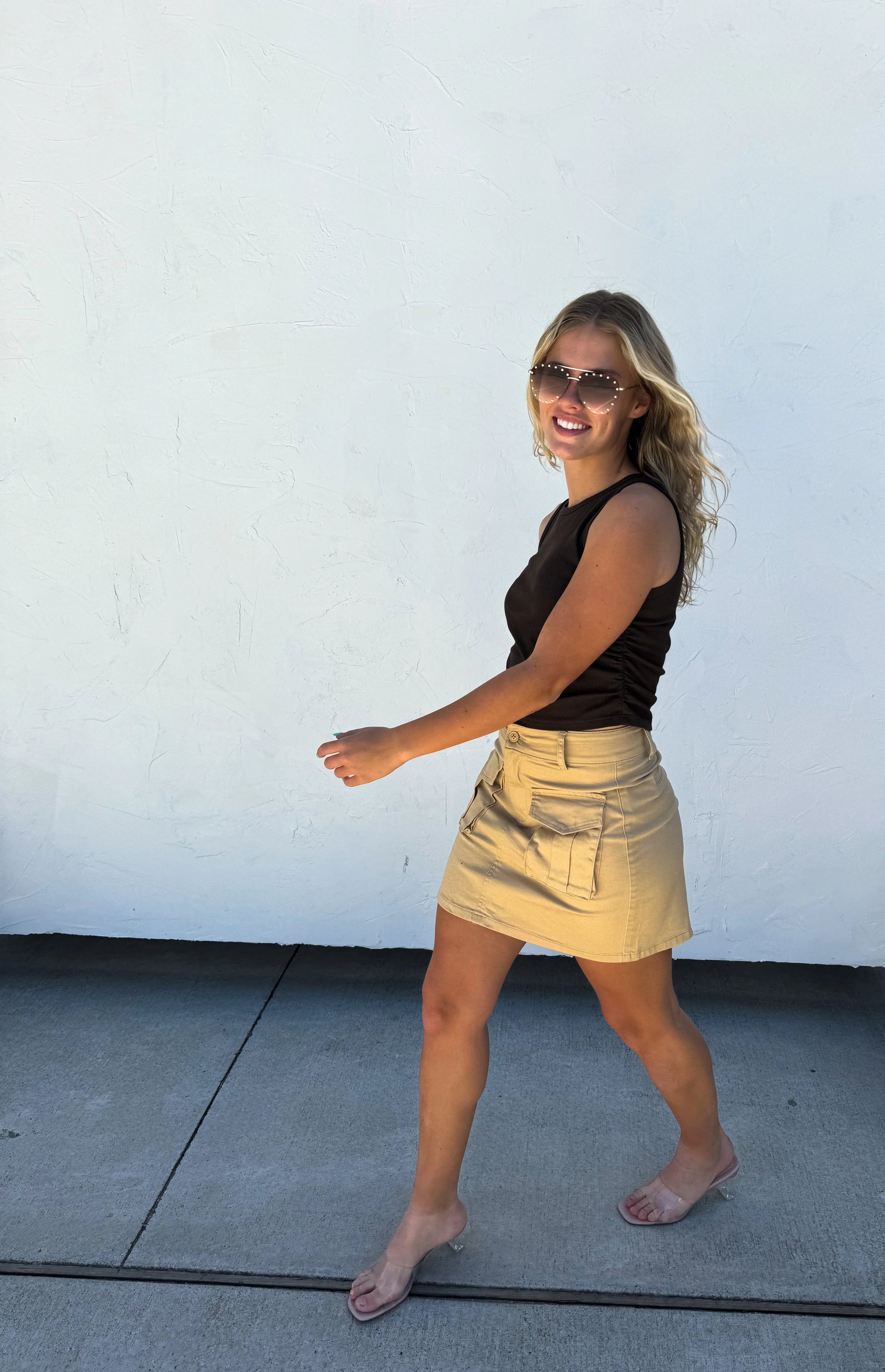 PREORDER: Carly Cargo Skirt - Women's Fashion Utility Skirt with Pockets in Multiple Colors | Perfect for Outdoor Adventures, Travel & Casual Wear