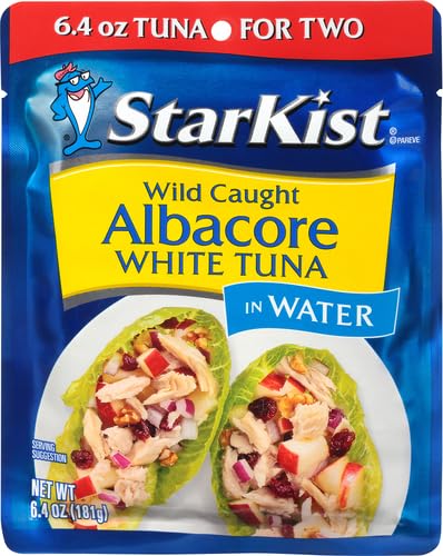 StarKist Wild Caught Albacore White Tuna in Water - 6.4 Oz Pouch (Pack of 12) | High Protein, Low Mercury | Perfect for Salads, Sandwiches & Keto Meals