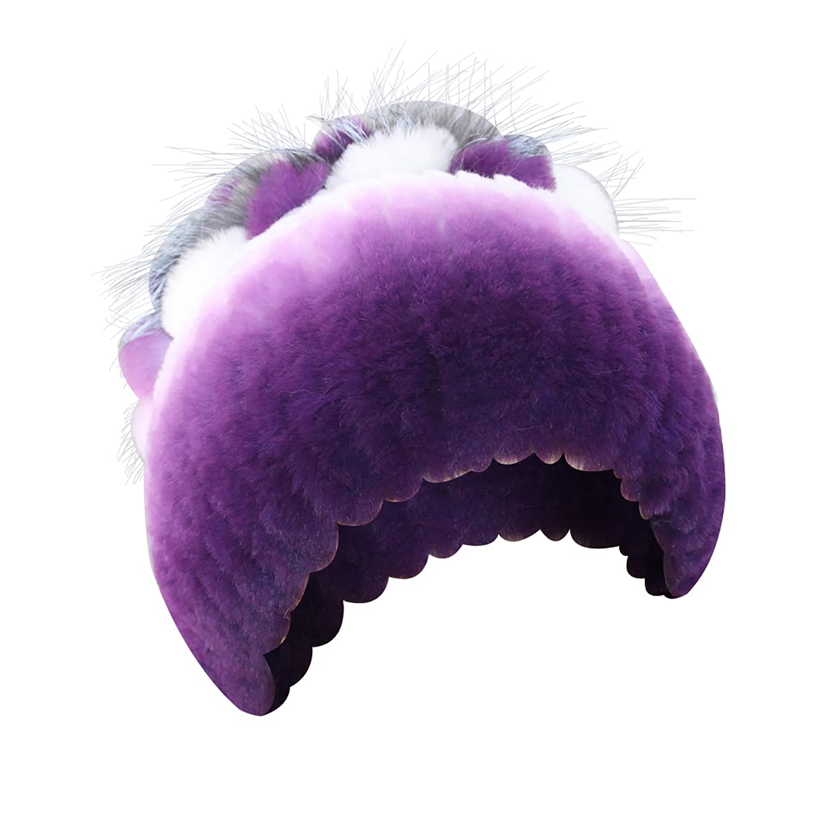Women's Winter Faux Fur Beanie Hat - Soft Warm Knit Hat with Fluffy Faux Fur Lining for Cold Weather - Cozy Outdoor Accessory for Skiing, Snowboarding & Winter Fashion