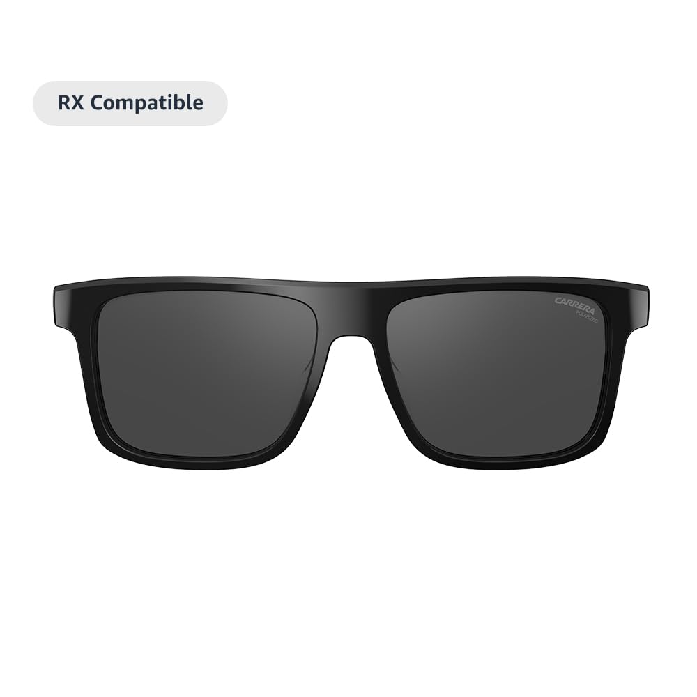 Carrera Smart Glasses with Alexa (2024 Newest Model) - Bluetooth Audio Sunglasses with Polarized Lenses, Square Sprinter Black Frames for Running, Cycling & Outdoor Activities
