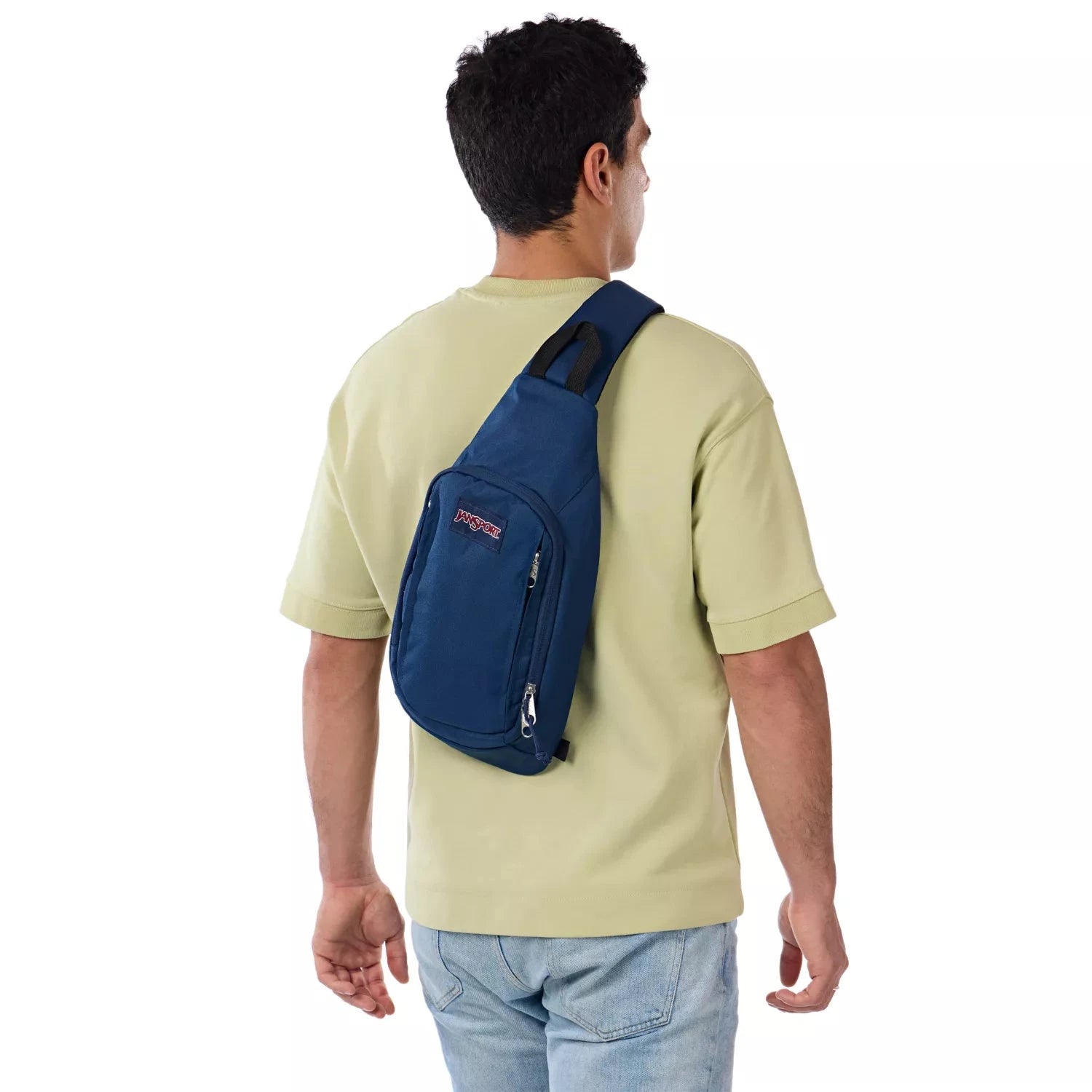 JanSport Move Sling Backpack - Lightweight Crossbody Bag for Travel, School & Work | Navy Blue Casual Daypack for Men & Women | Perfect for Commuting, Hiking & Daily Use
