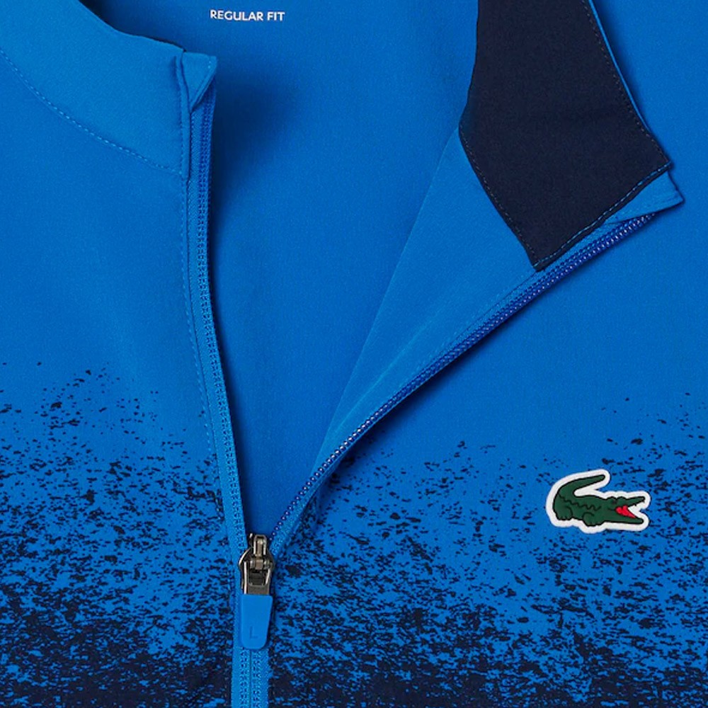 Lacoste Men's Novak Djokovic Tennis X Sweatsuit Set - Blue Athletic Jogger & Hoodie Outfit for Casual Wear & Sports Training