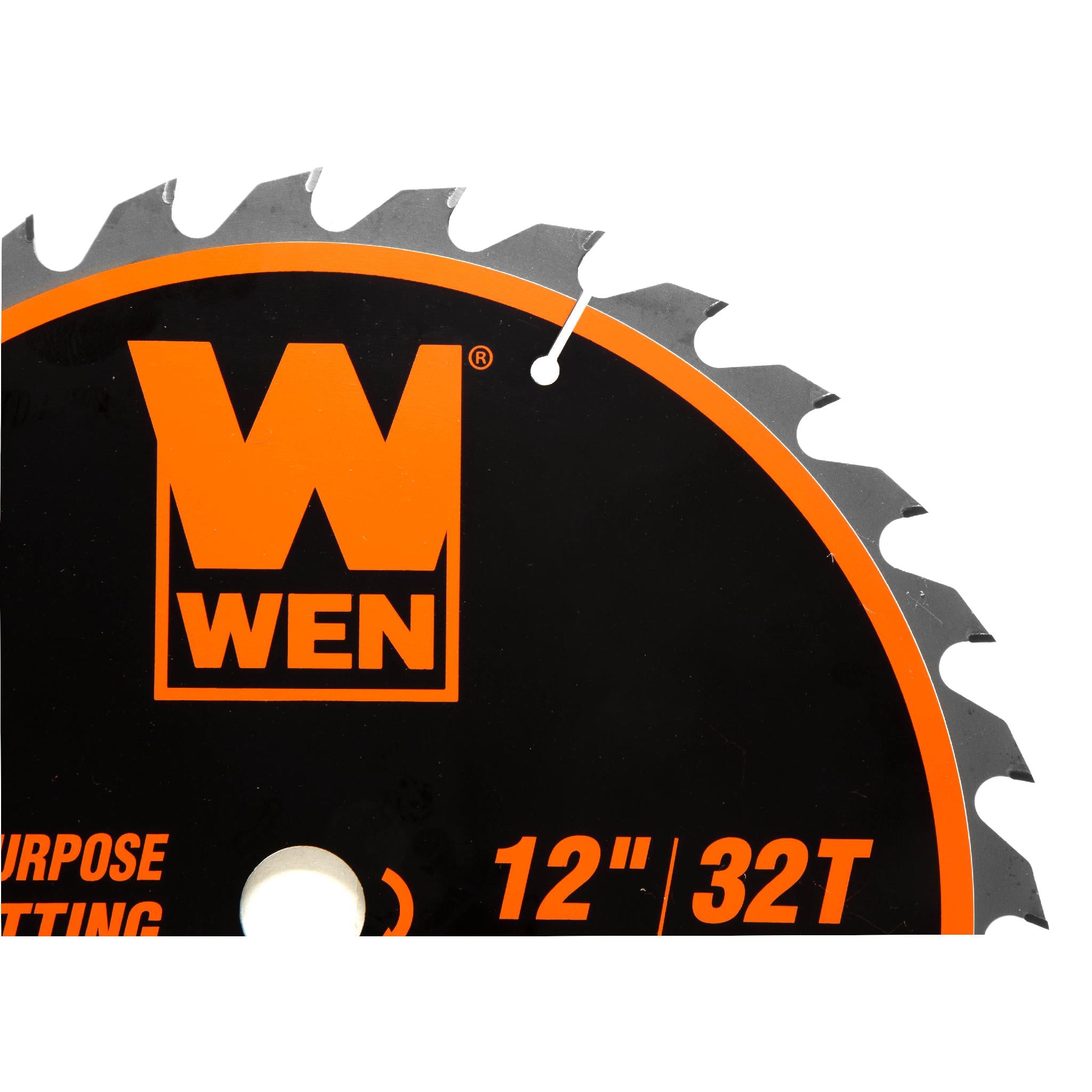 WEN BL1232 12-Inch 32-Tooth & 80-Tooth Carbide-Tipped Woodworking Saw Blade Set (2-Pack) - Perfect for Table Saws, Miter Saws & Circular Saws