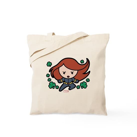 Black Widow Clovers Tote Bag - Natural Canvas Reusable Shopping Bag for Groceries, Beach & Everyday Use | Eco-Friendly Tote
