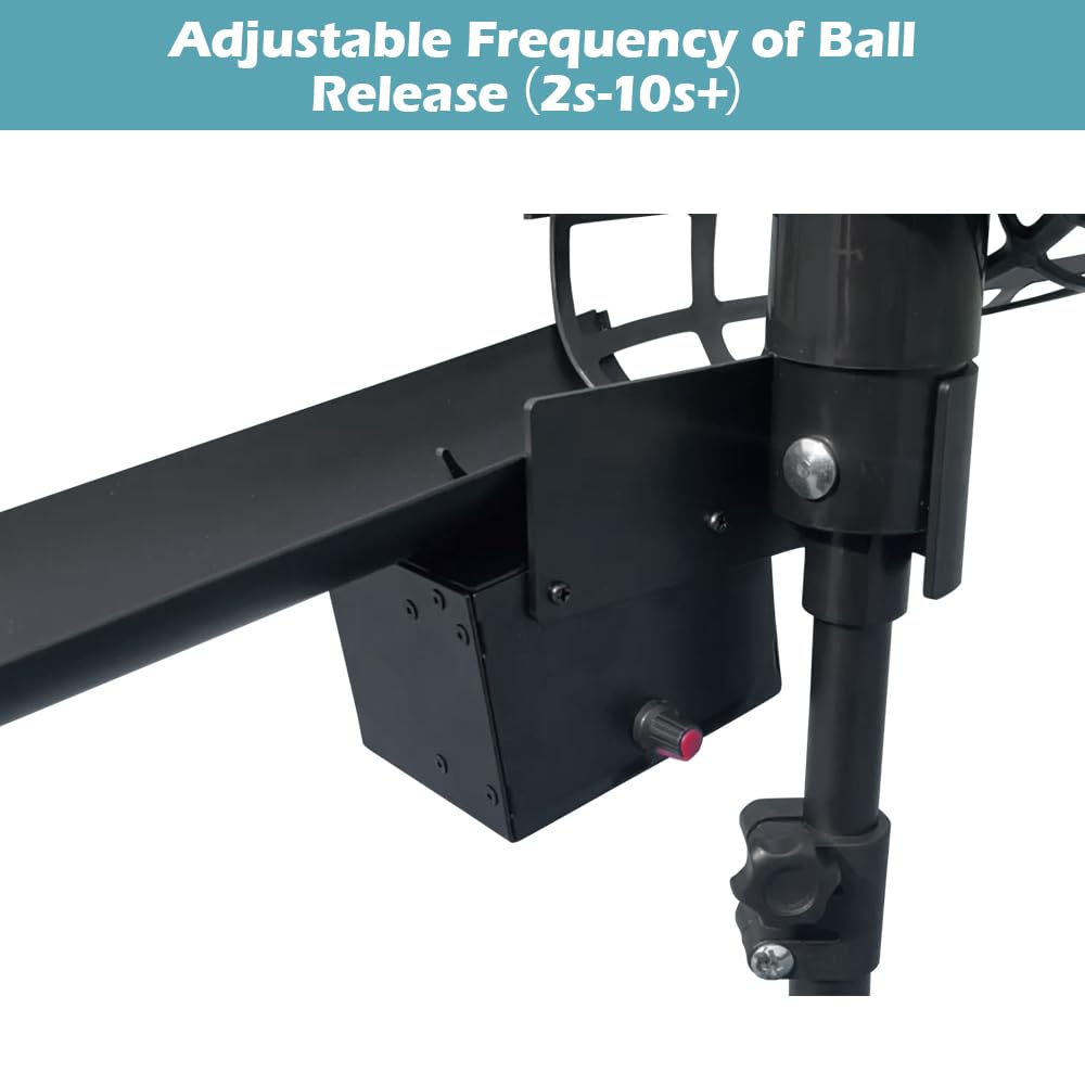 YUEWO Electric Tennis Ball Machine - Adjustable Frequency Ball Feeder for Pickleball & Red Tennis Balls | Lightweight Serving Machine for Practice & Training | Perfect for Backyard, Court & Solo Drills