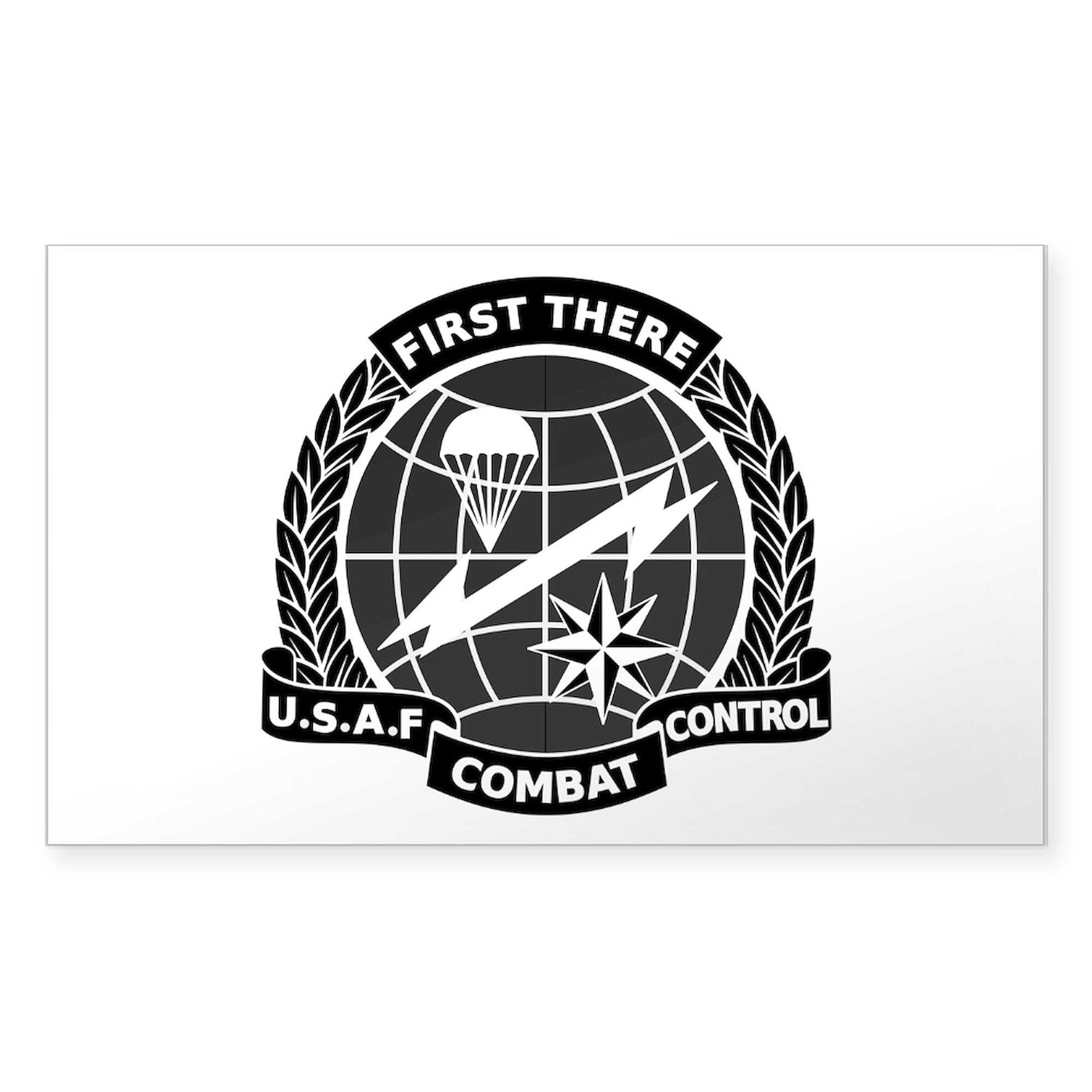Combat Controller Black & White Rectangle Bumper Sticker - Durable Vinyl Car Decal for Cars, Trucks & Laptops - Perfect for Military Enthusiasts & Patriotic Displays