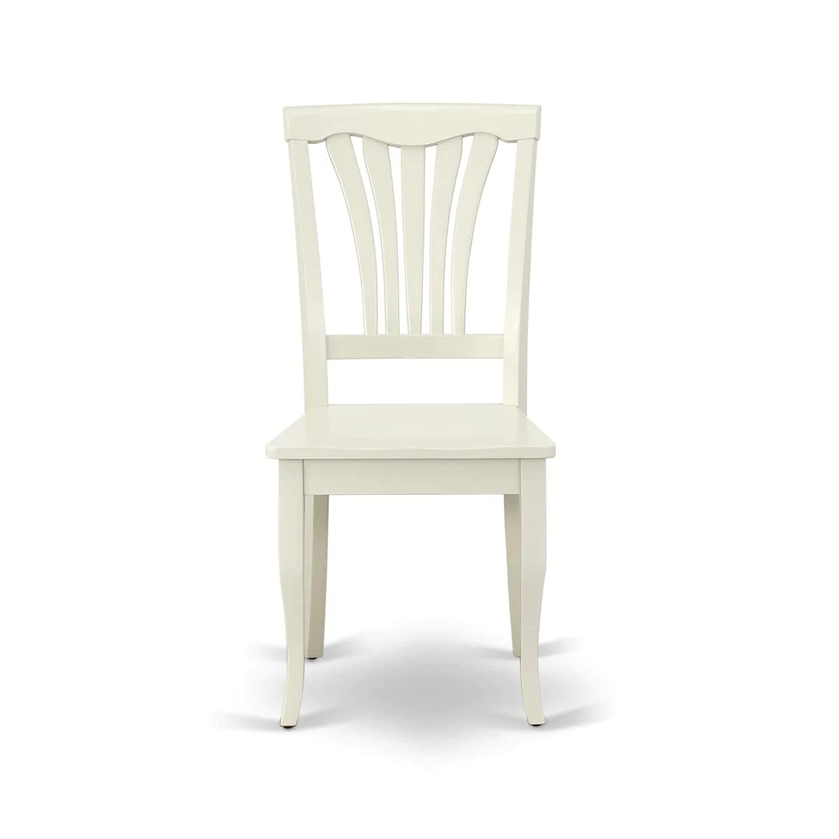 East West Furniture DMAV3-LWH-W 3-Piece Round Dining Table Set with Drop Leaf & 2 Wooden Chairs, 42x42 Inch, Linen White - Perfect for Small Spaces, Breakfast Nooks, and Cozy Apartments
