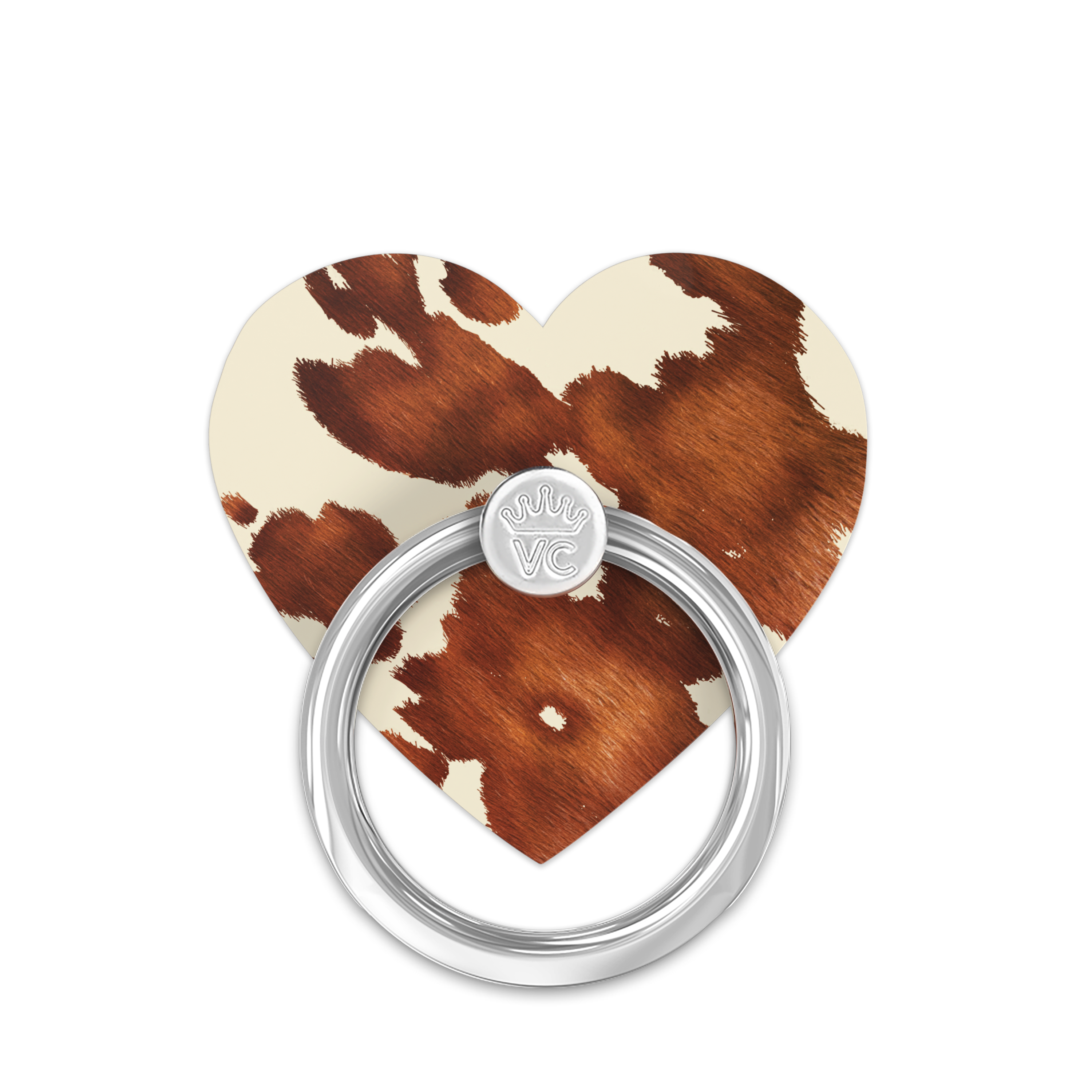 Premium Cocoa Cow Phone Ring Holder - Cute & Durable Grip Stand for Smartphones - Perfect for Selfies, Videos & Hands-Free Use at Home, Work or Travel