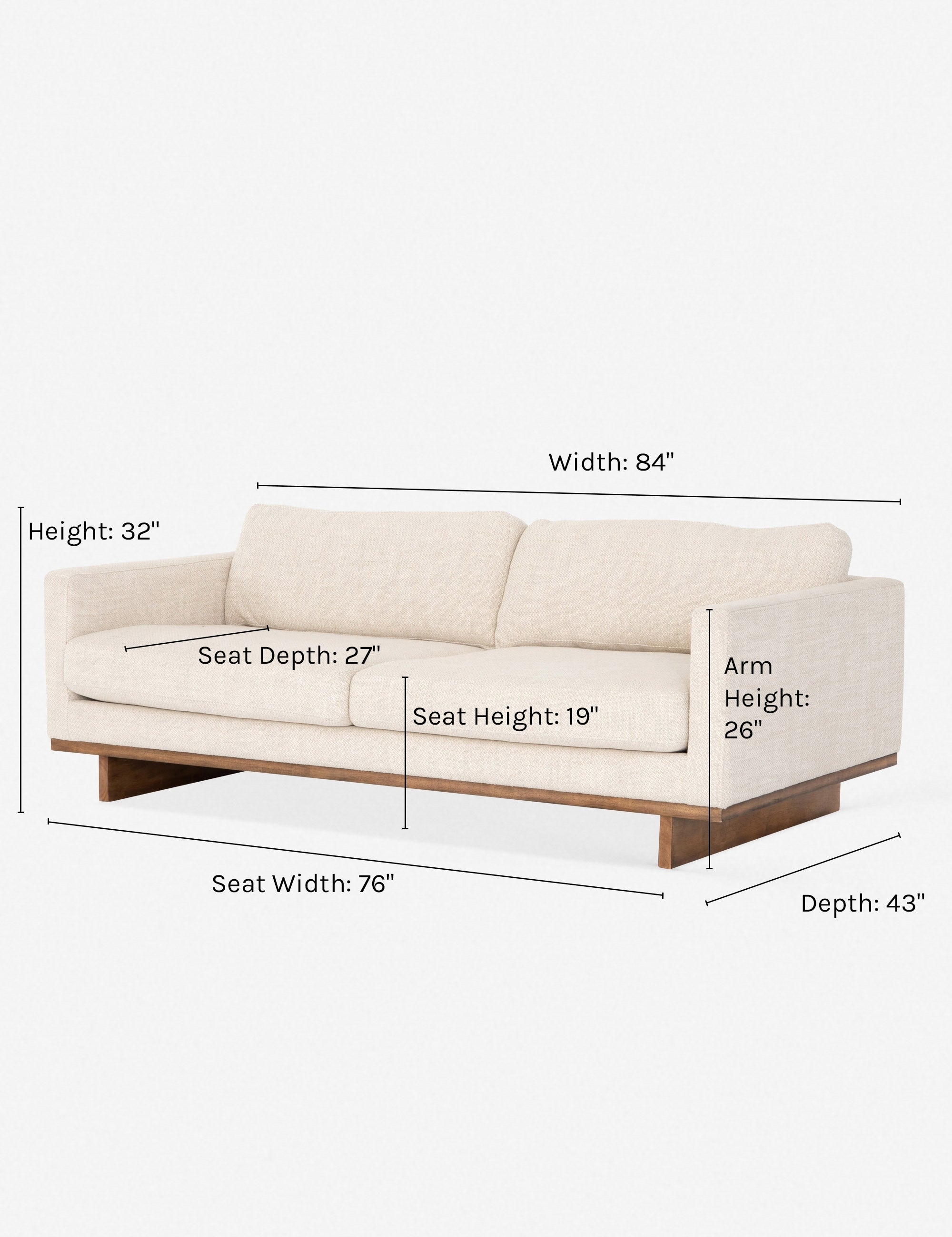 Ansley Sofa - Modern Comfortable Living Room Couch for Small Spaces | Perfect for Apartments, Studios & Cozy Home Decor
