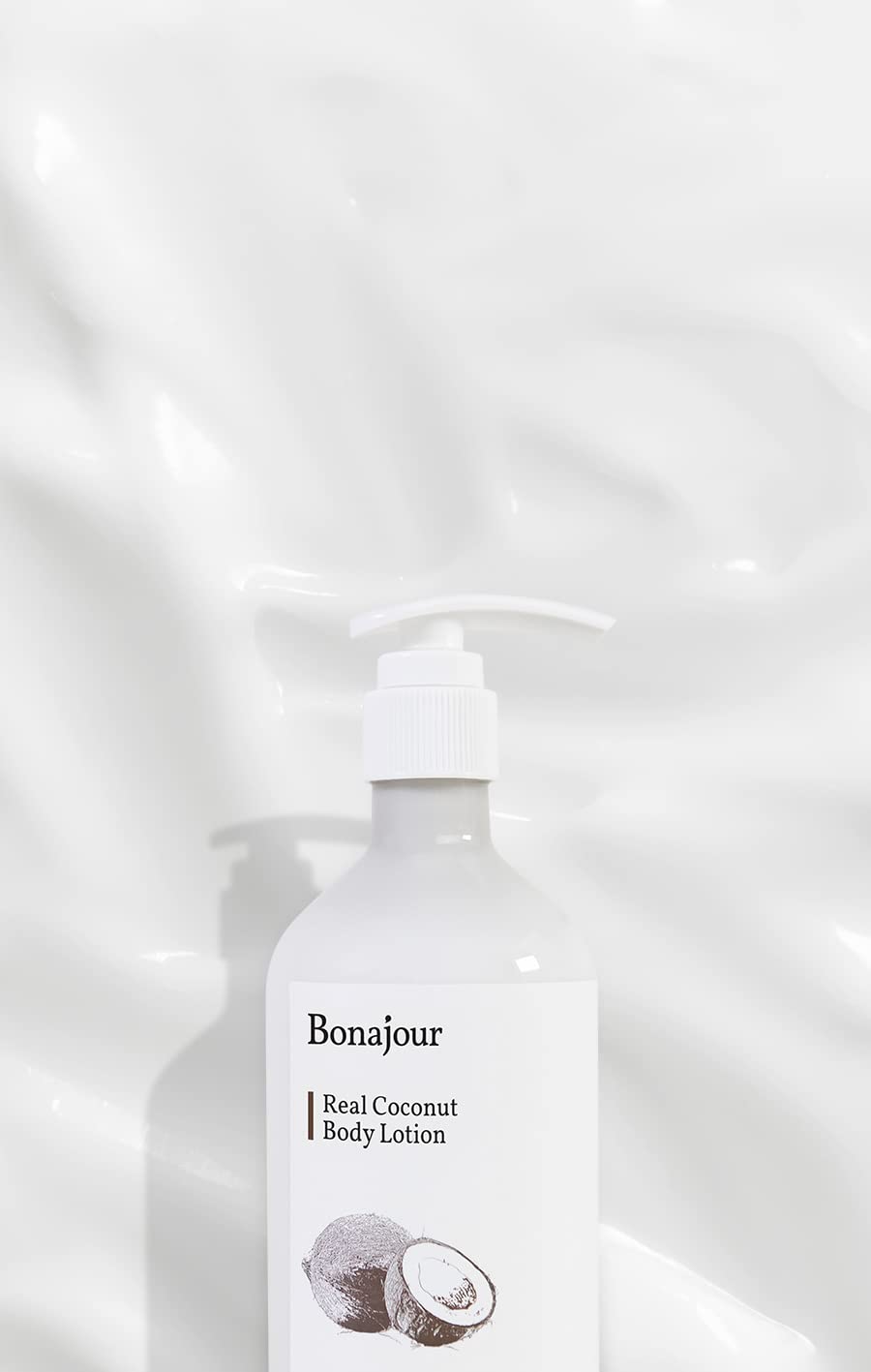 BONAJOUR Vegan Natural Coconut Oil Body Moisturizer - Hydrating & Healing Daily Treatment for Dry Skin (10.5 Fl Oz) | Perfect for Post-Shower, Nighttime & Winter Skin Care