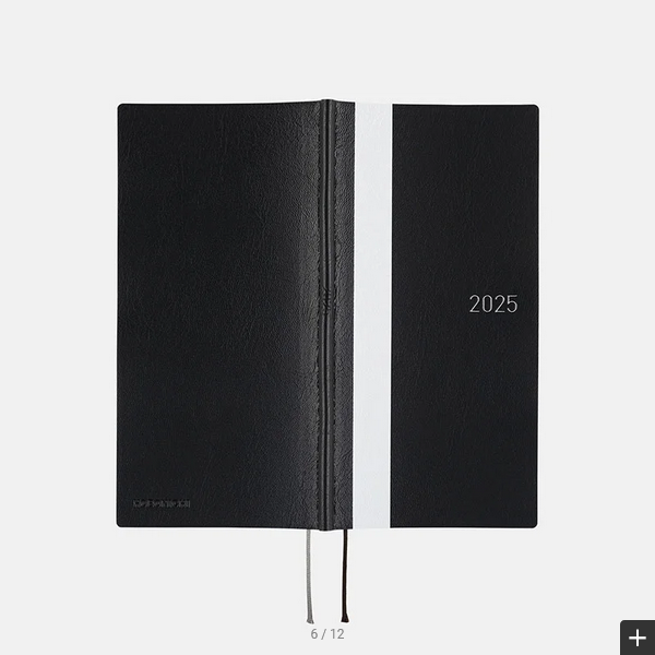 Hobonichi Techo 2025 Planner - Black Weeks Softcover, Weekly Horizontal Layout, English Edition (January Start, Monday Start) | Perfect for Journaling, Productivity & Daily Planning