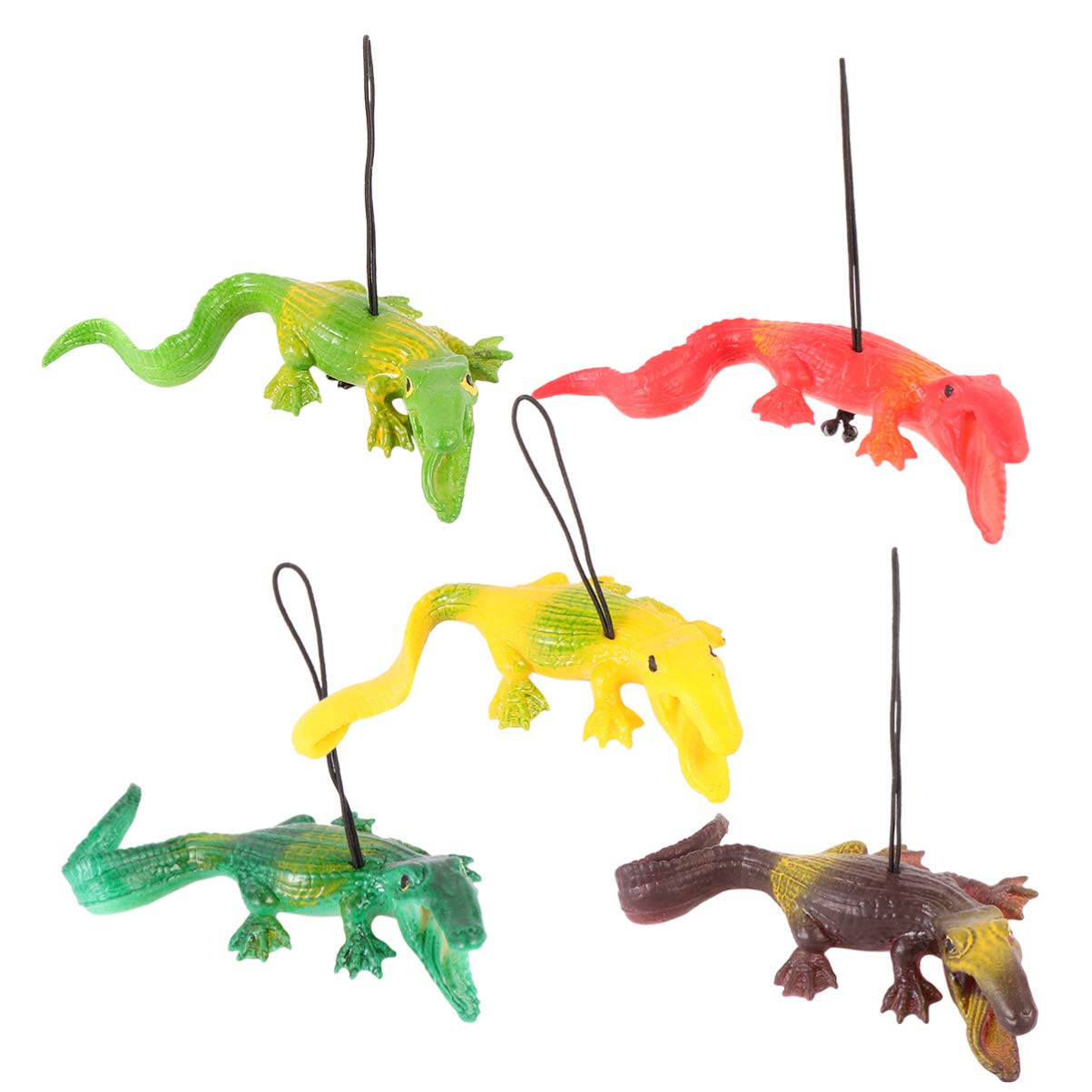 ULTNICE 5-Piece Realistic Crocodile Figurine Set - Lifelike Reptile Animal Toys for Kids, Educational STEM Learning, Halloween Party Decor & Prank Gifts - Perfect for Classroom, Birthday Parties & Dinosaur-Themed Collections