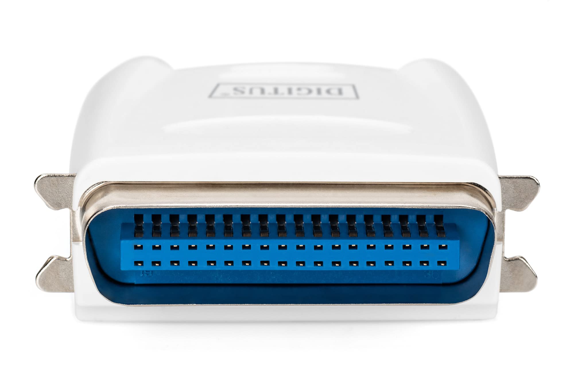 DIGITUS DN-13001-1 Fast Ethernet Print Server - White | High-Speed Network Printing Solution for Home & Office | Connect Multiple Printers to Your Network Easily