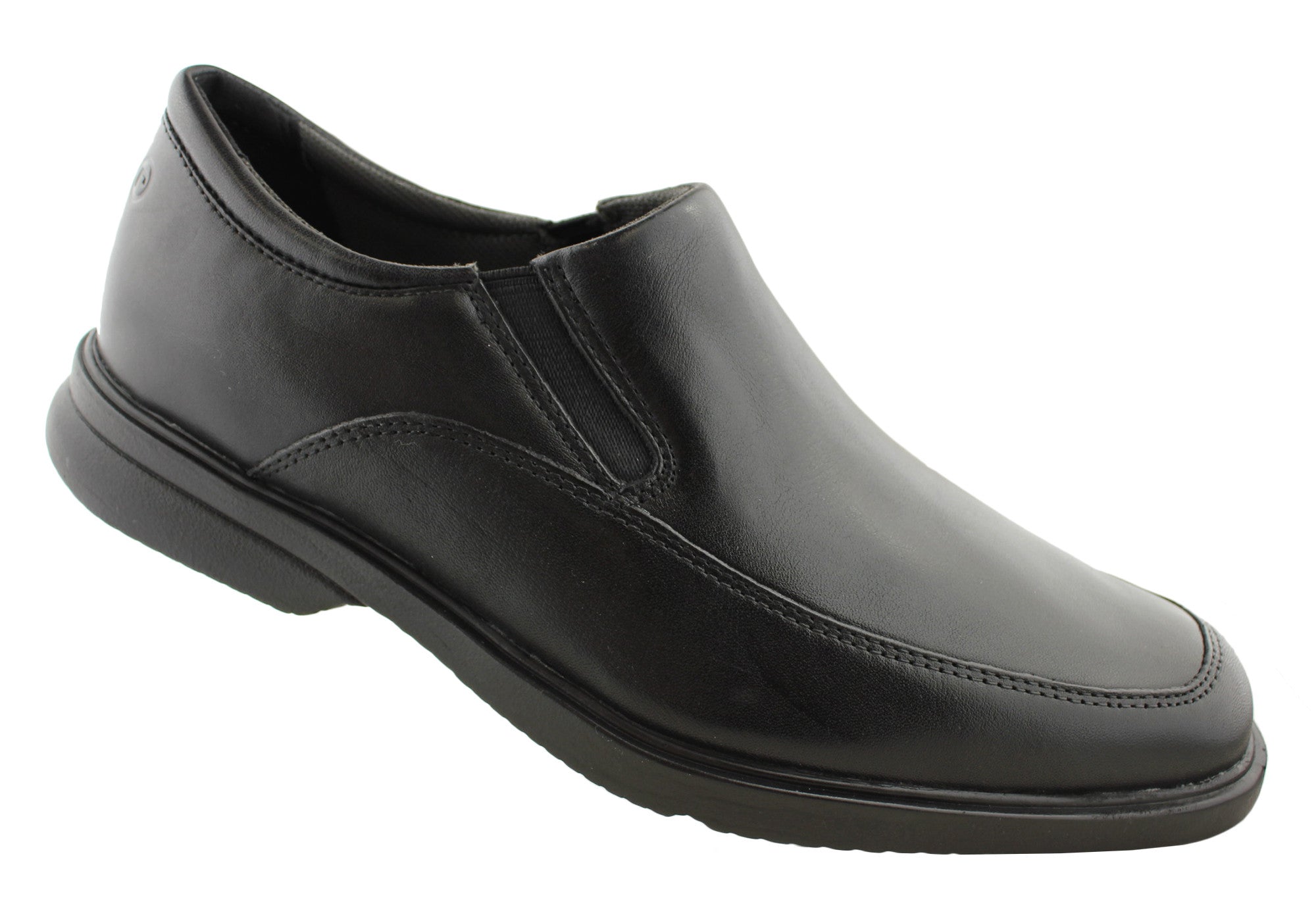 Rockport Aderner Men's Leather Wide Fit Slip-On Loafers - Comfortable Casual Shoes for Work, Travel & Everyday Wear