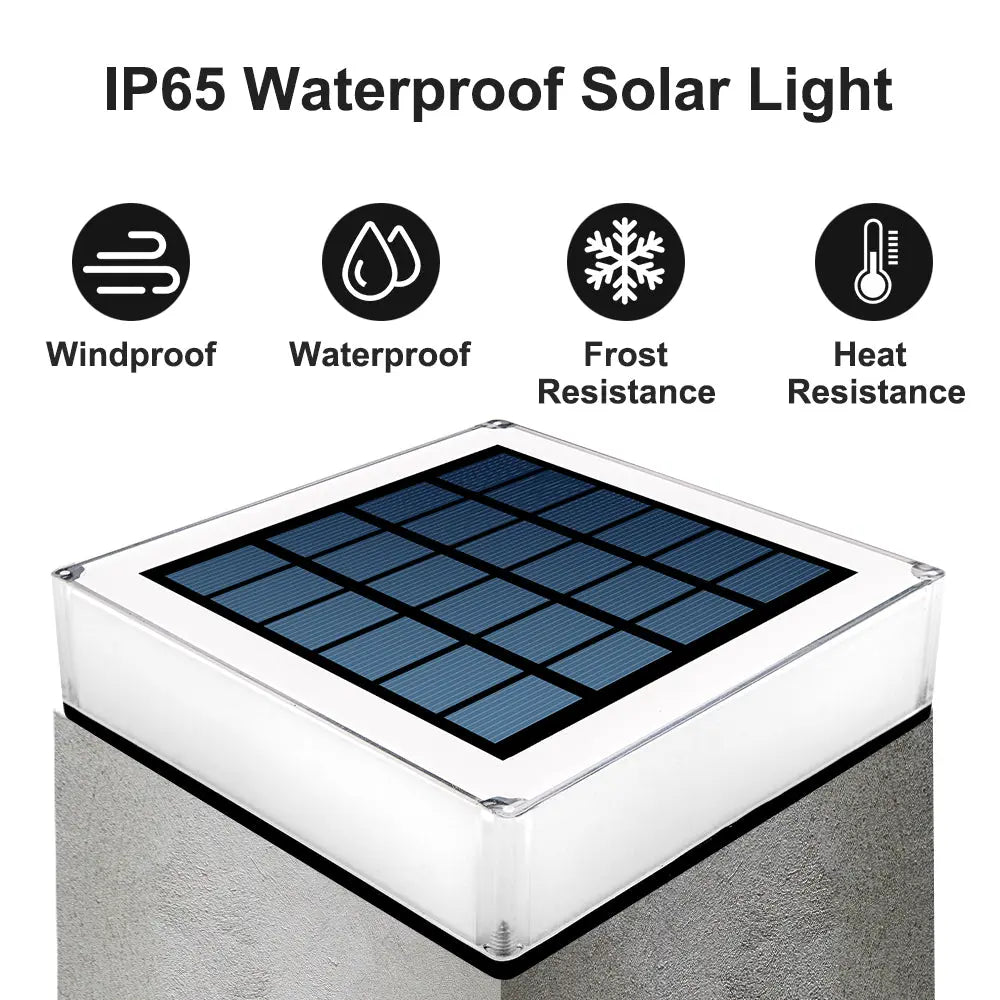 Waterproof Solar Lights for Stone Walls - Outdoor Solar Powered Wall Lights for Garden, Patio, and Pathway - Weather Resistant & Energy Efficient Landscape Lighting