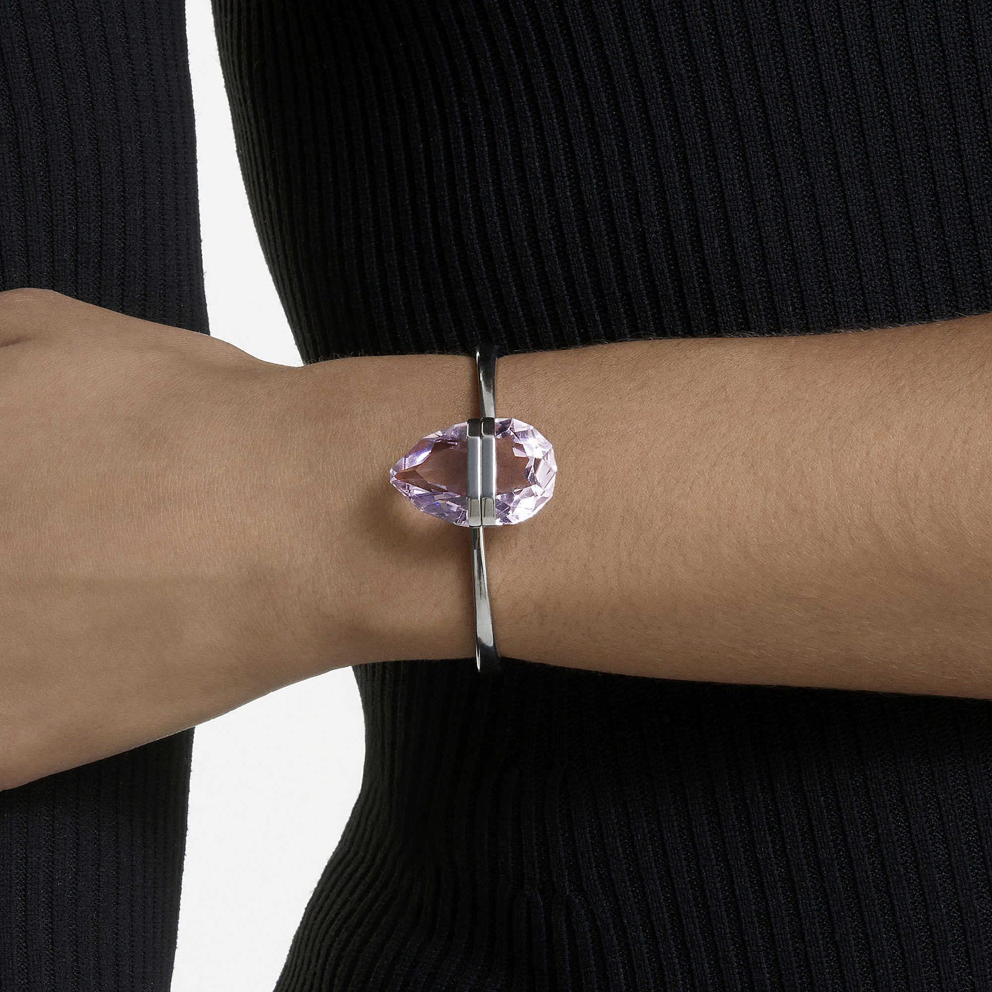 Swarovski Lucent Bangle Bracelet - Pink Crystal Jewelry Collection for Women | Elegant Gift for Wedding, Anniversary & Special Occasions