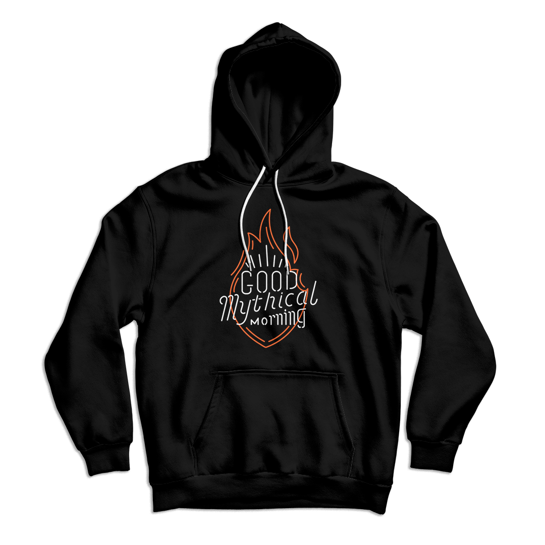 GMM Neon Sign Hoodie - Trendy Glow in The Dark Unisex Pullover for Nightlife, Raves & Streetwear Fashion