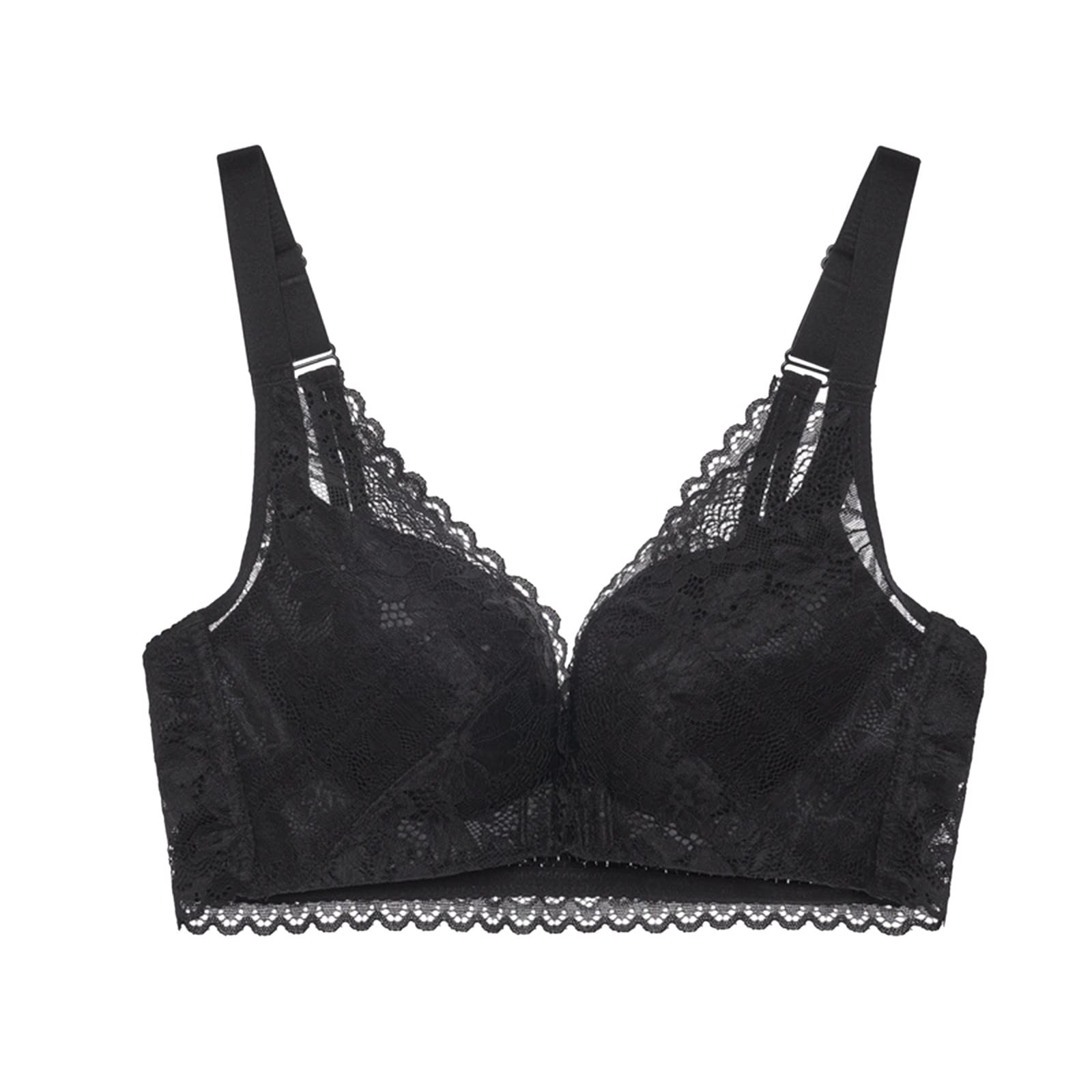 Wireless Strapless Push Up Bra for Heavy Breasts - Soft Comfortable Bandeau Bra with Striped Design for Sports & Everyday Wear