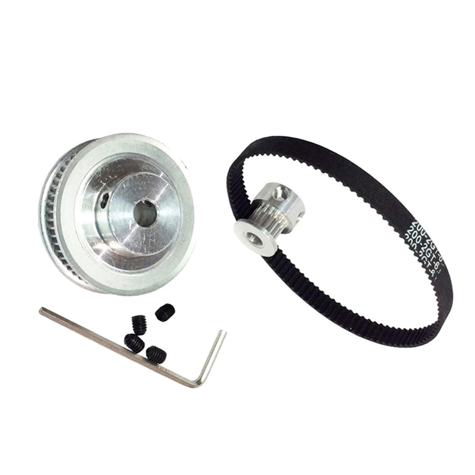 HTD 2GT Timing Belt Pulley Kit - GT2 Timing Belt Closed-Loop 200mm with 20T & 60T Pulleys for 3D Printers, CNC Machines & Robotics | High Precision Industrial Components